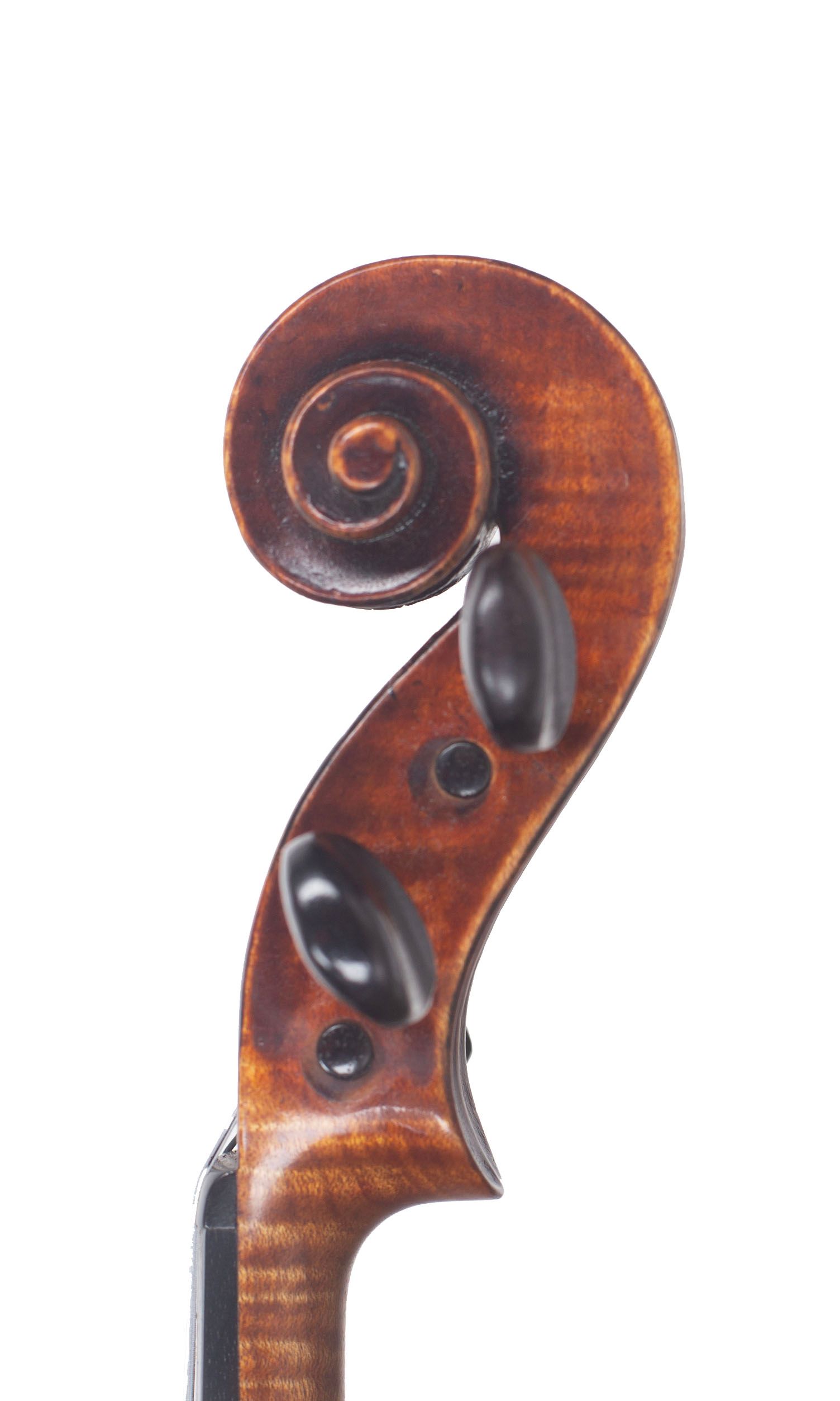 Violin by Georges Chanot, Paris 1844 — scroll