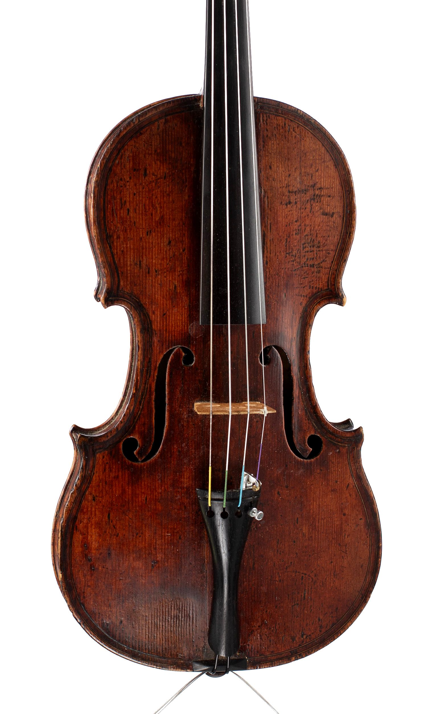 Violin by Georges Chanot, Paris 1844 — angled view, 10°