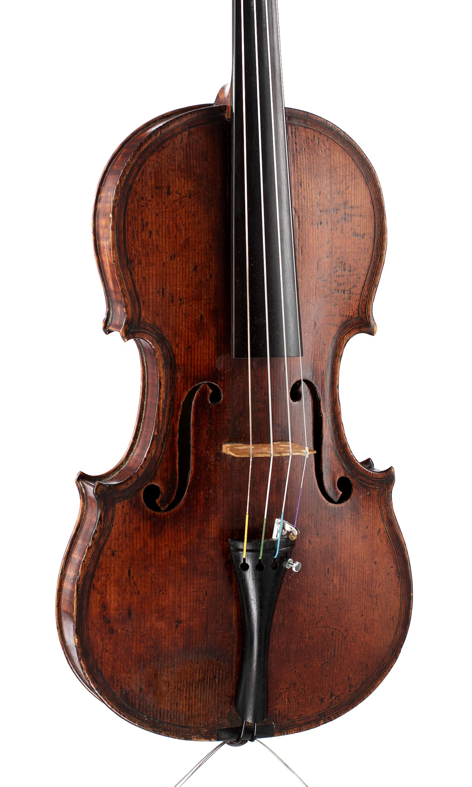 Violin by Georges Chanot, Paris 1844 — angled view, 20°