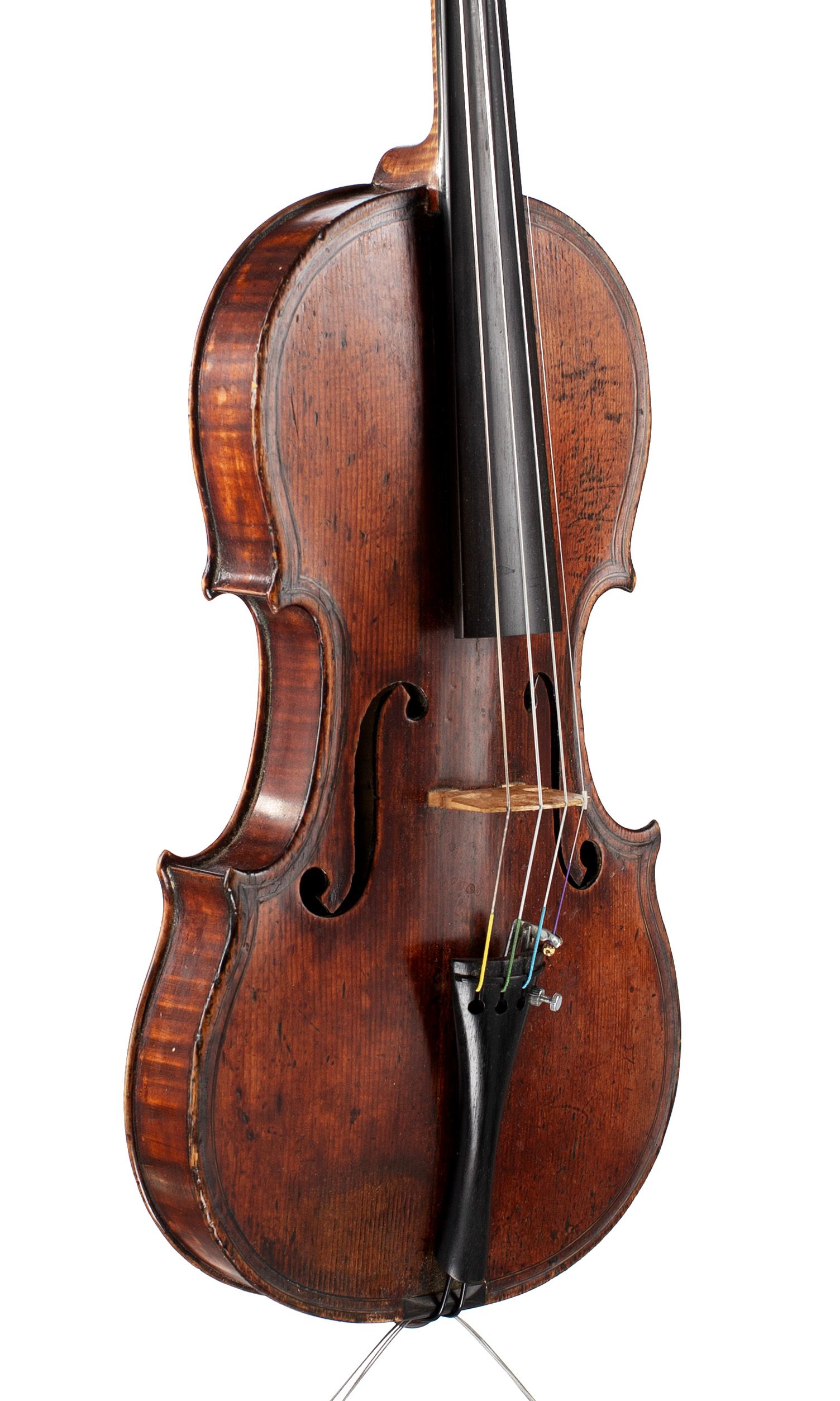 Violin by Georges Chanot, Paris 1844 — angled view, 40°