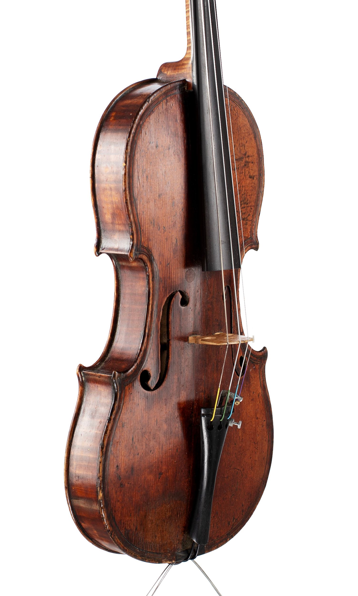 Violin by Georges Chanot, Paris 1844 — angled view, 50°