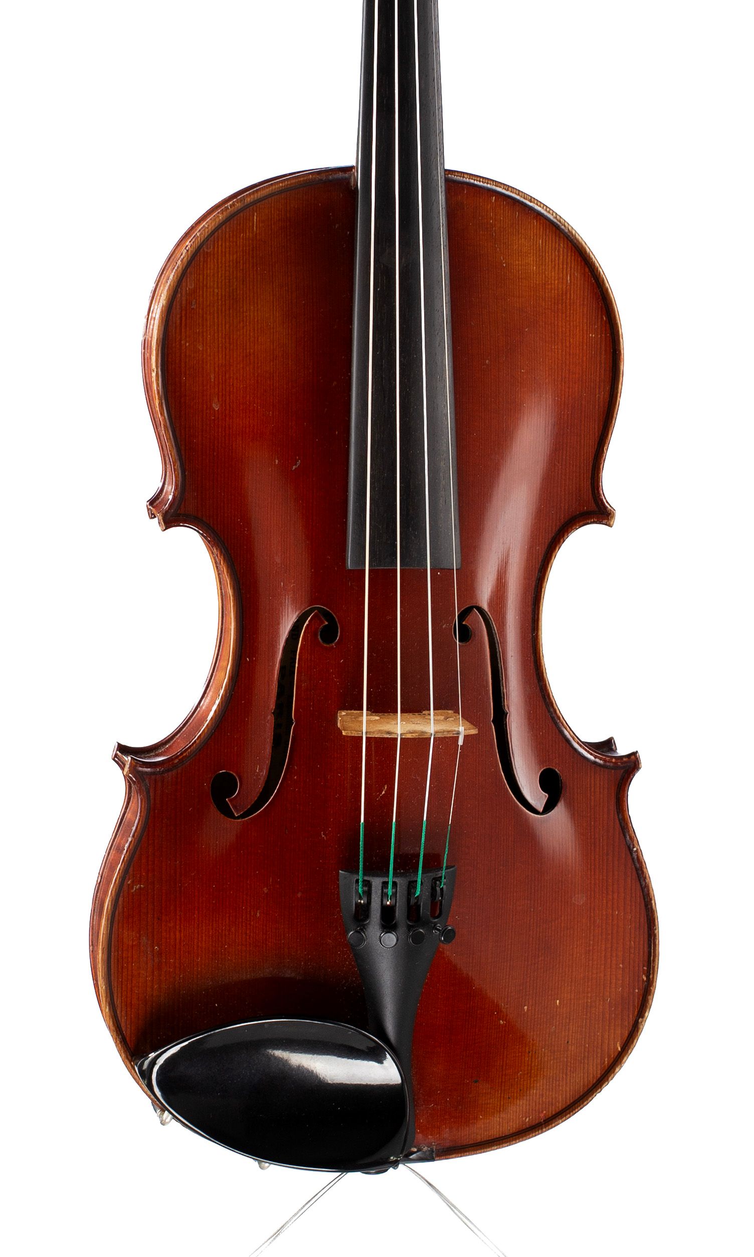Violin by Charles Collin-Mezin fils, Mirecourt, 1941 — angled view, 10°