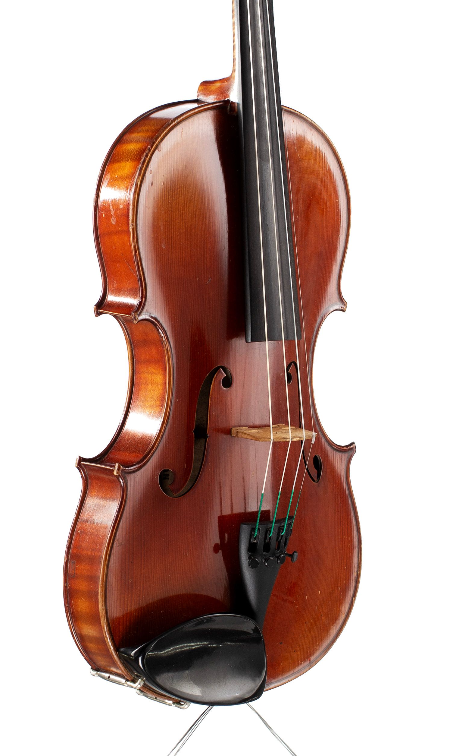 Violin by Charles Collin-Mezin fils, Mirecourt, 1941 — angled view, 40°