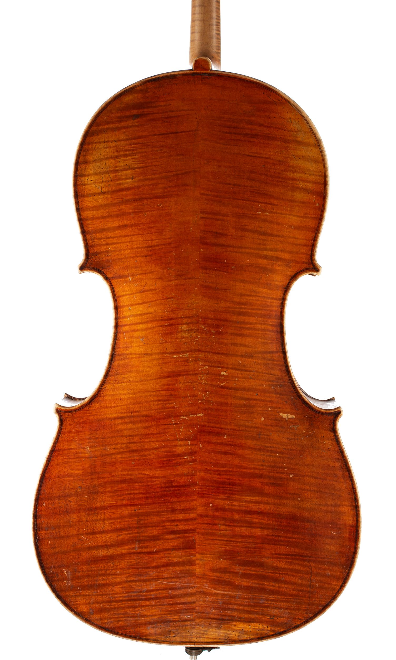 Cello, Workshop of Louis Lowendall, Dresden, 1879 — back