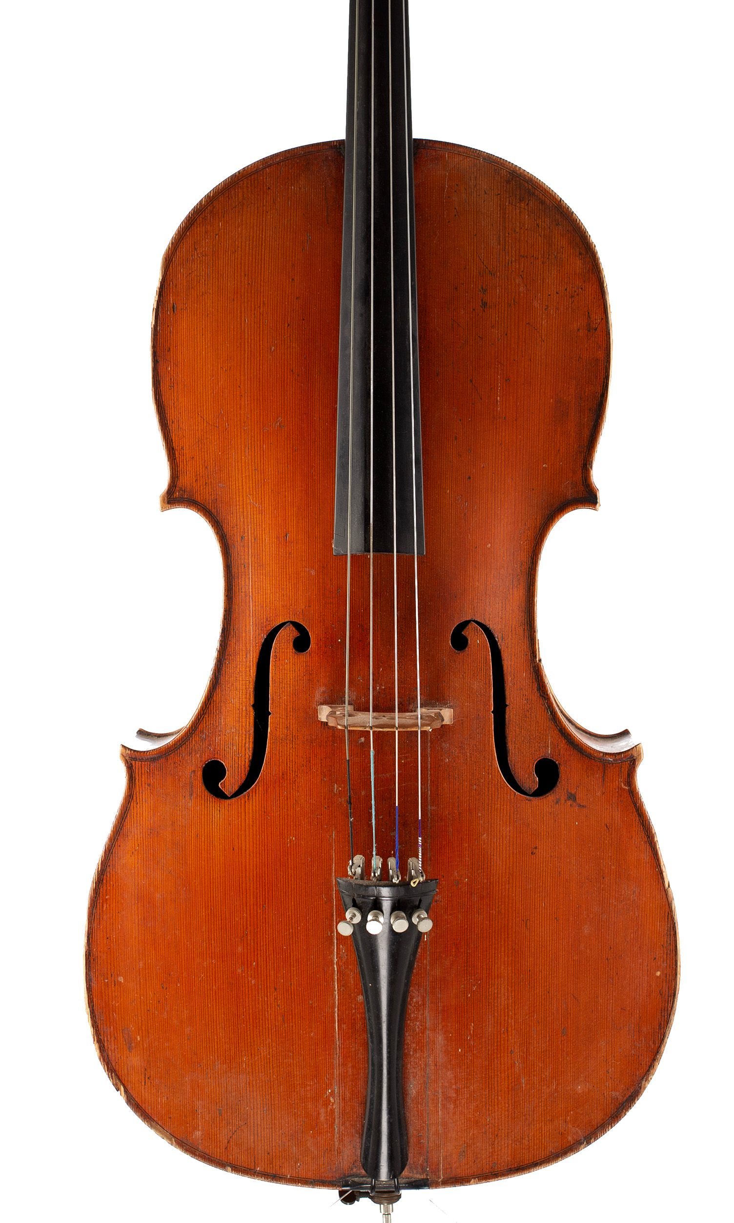Cello, Workshop of Louis Lowendall, Dresden, 1879 — front