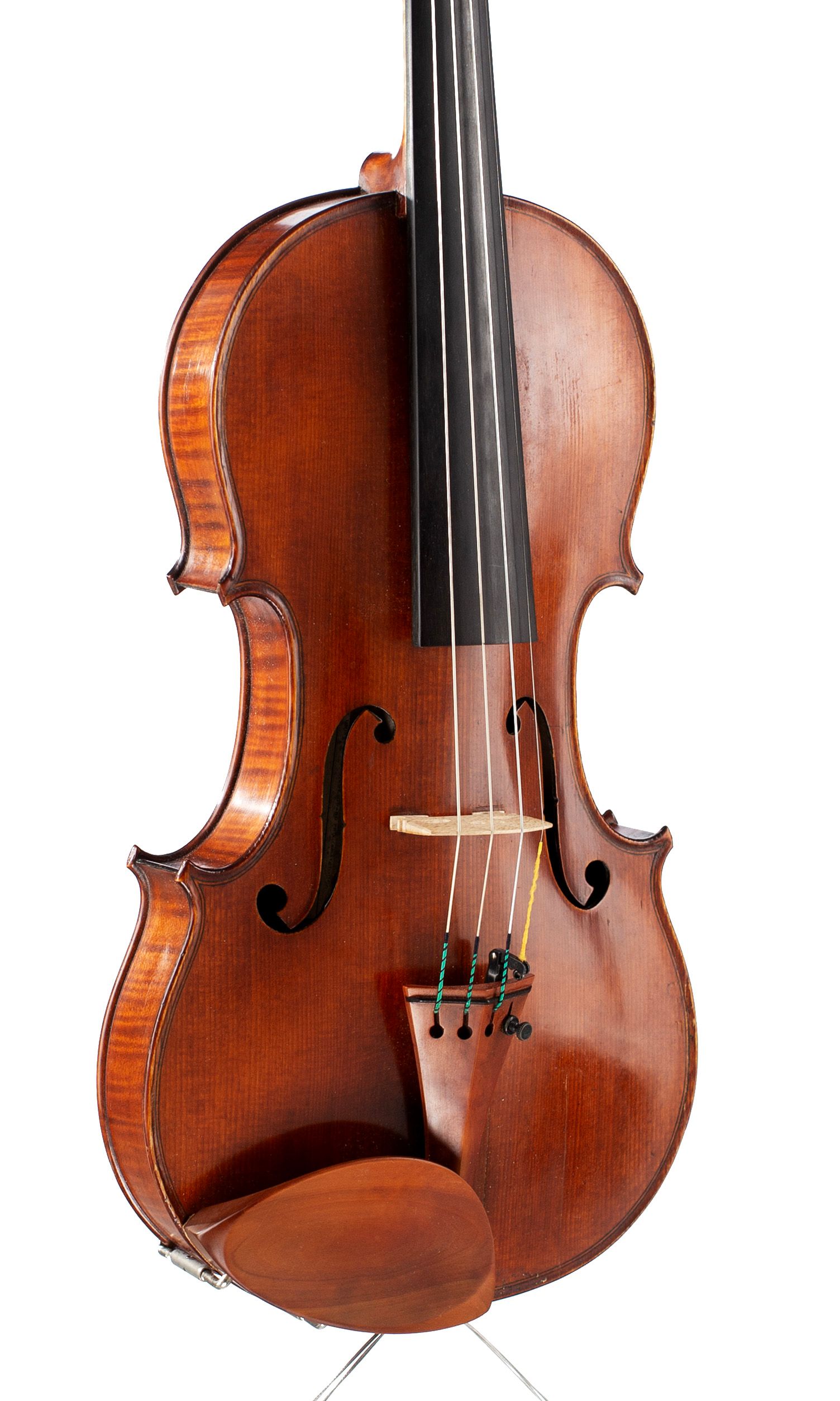 Violin by Auguste Delivet, Toronto, 1923 — angled view, 30°