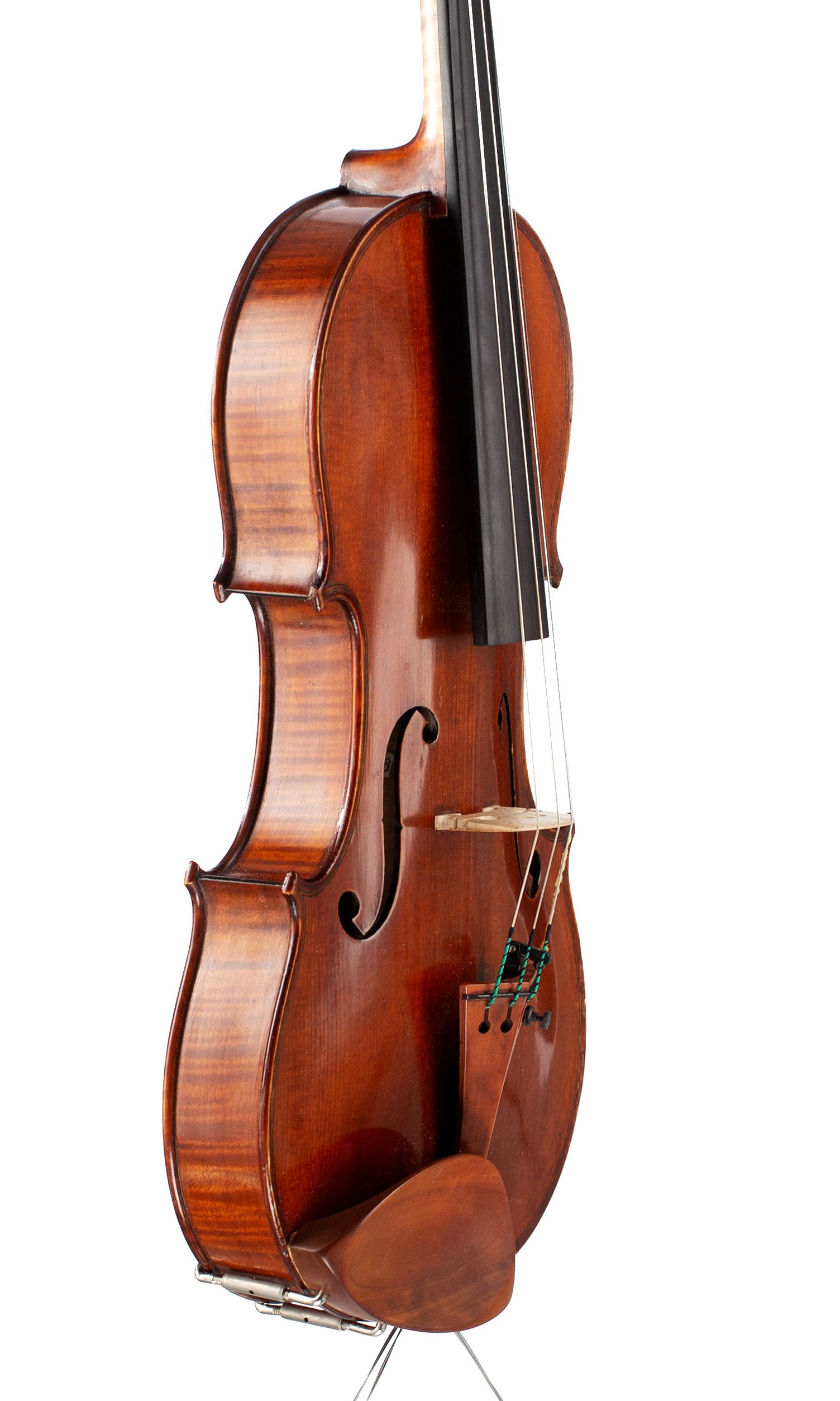 Violin by Auguste Delivet, Toronto, 1923 — angled view, 60°