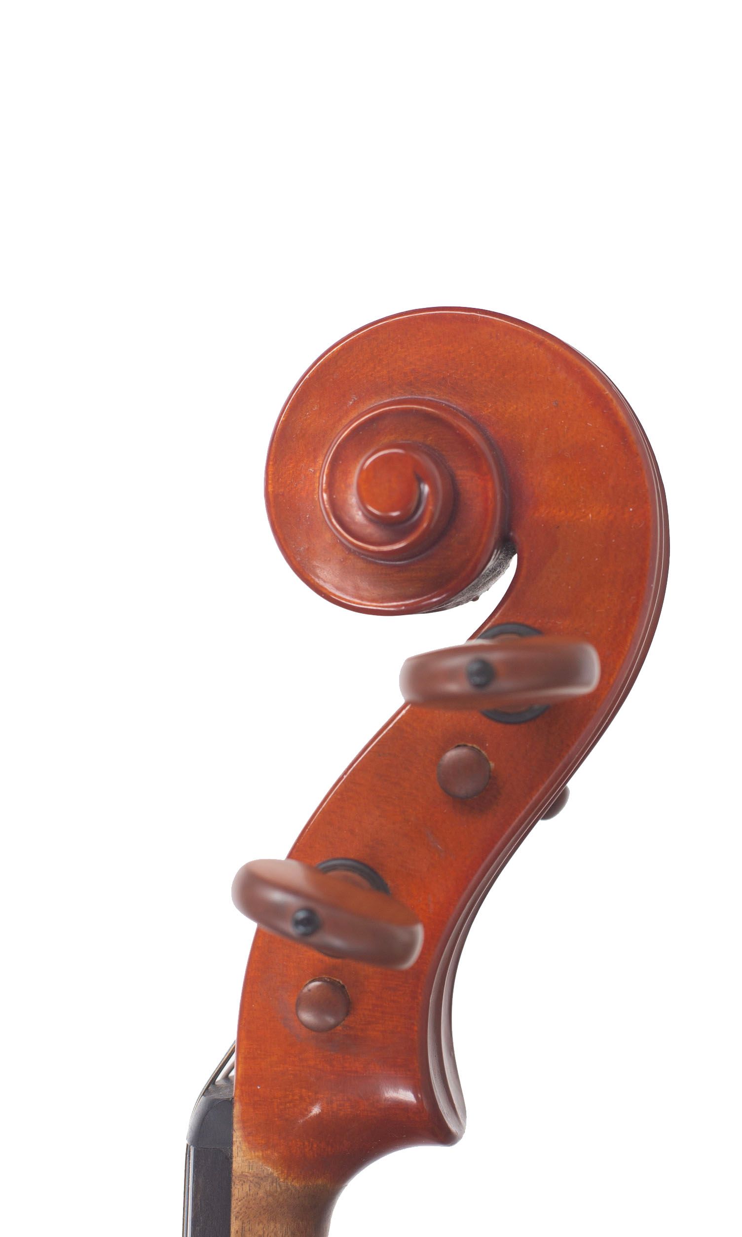 Violin by William J. Huggler, New York, 1991 — scroll