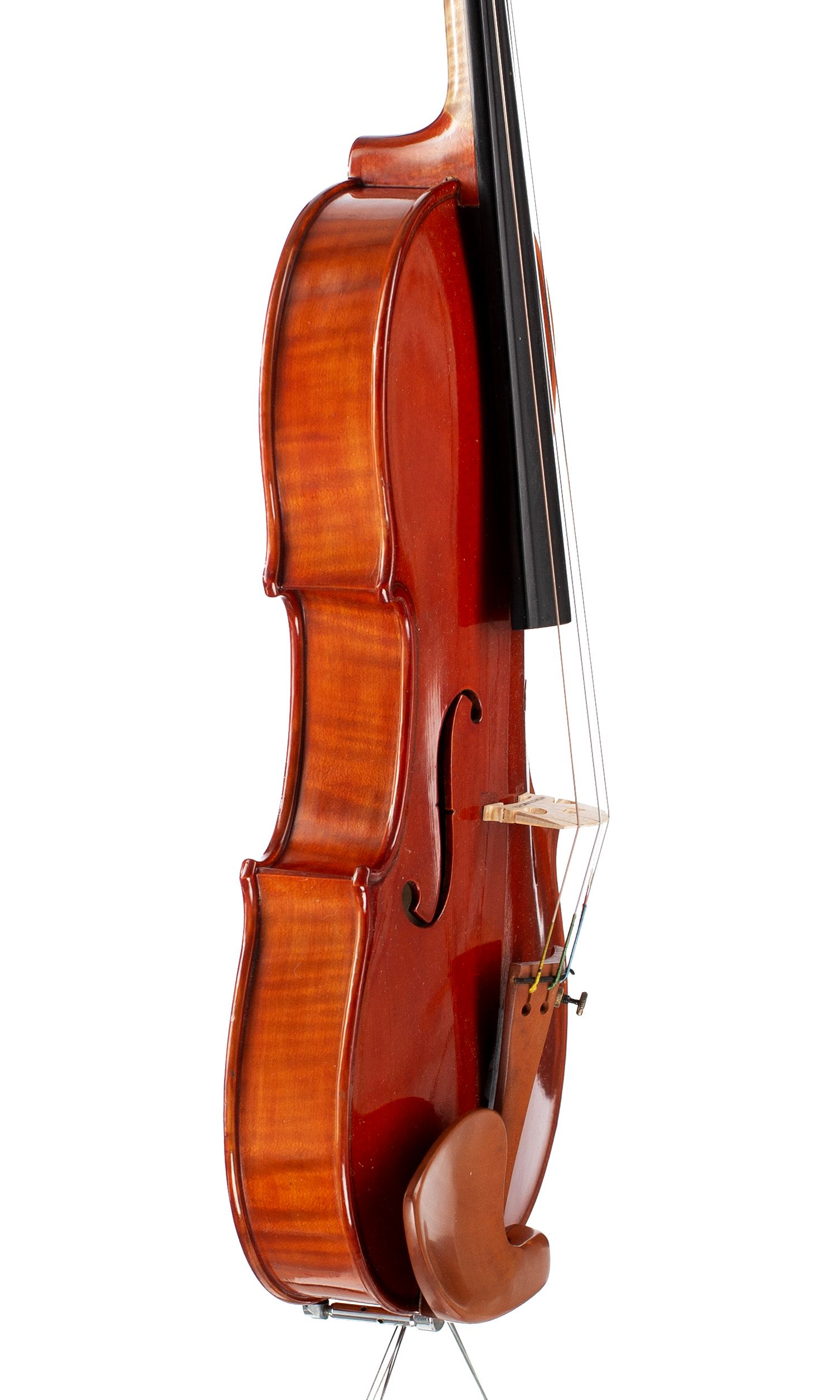 Violin by William J. Huggler, New York, 1991 — angled view, 70°