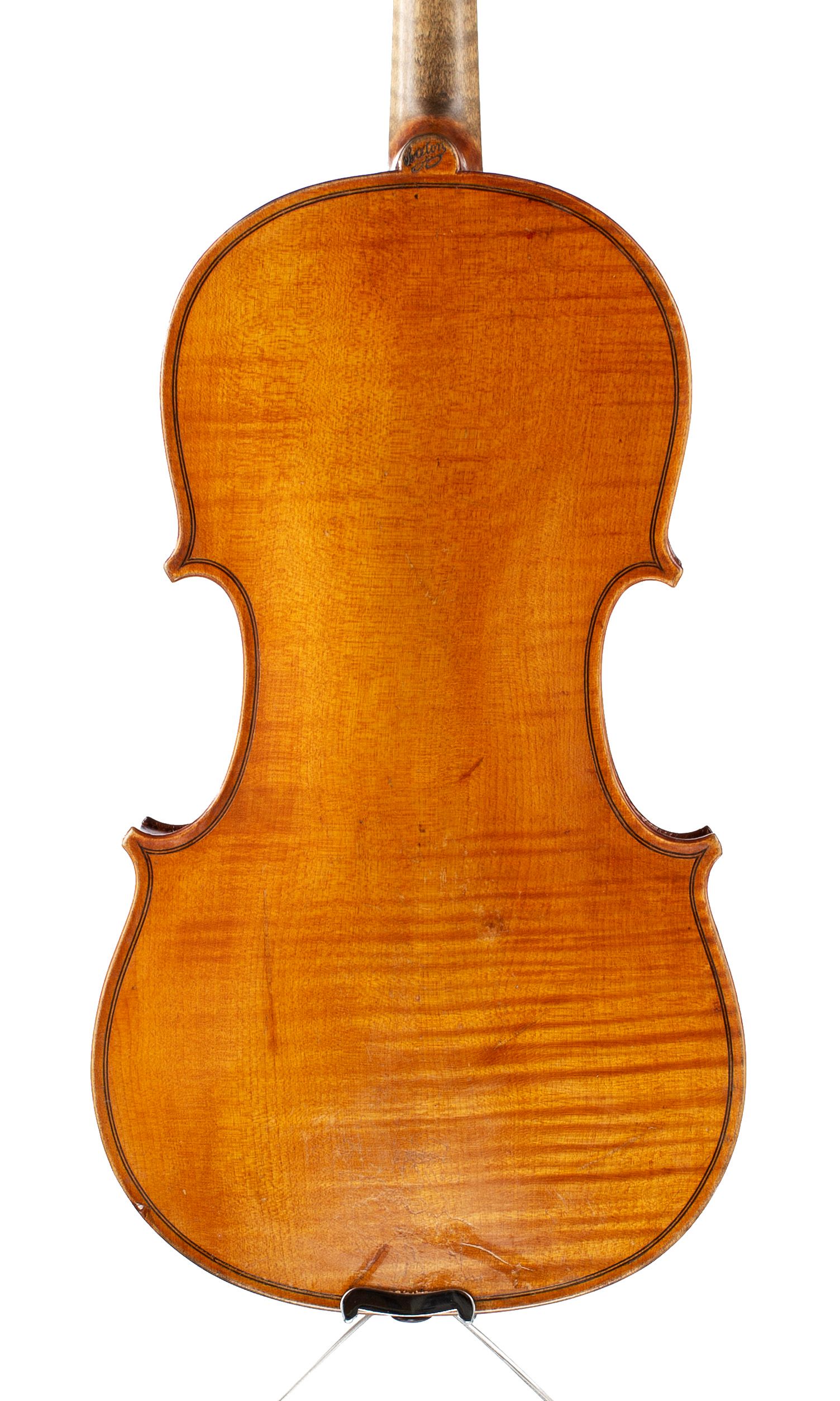 Violin, Workshop of Breton Brevete, Mirecourt — back