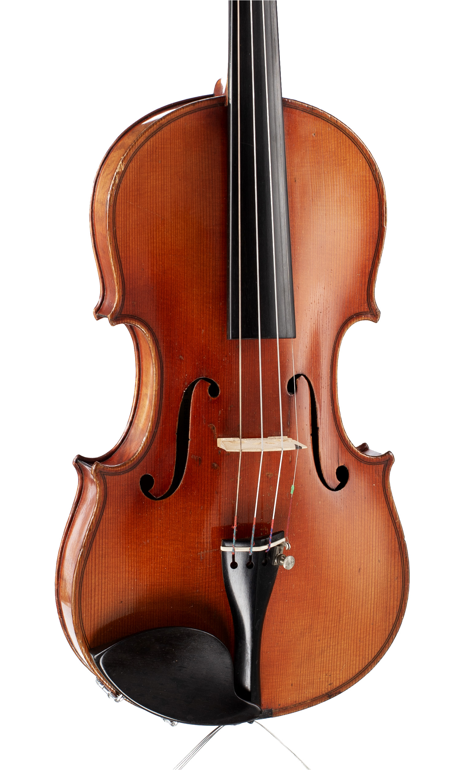 A violin by Louis Lowendahl, Berlin, circa 1910 — angled view, 20°