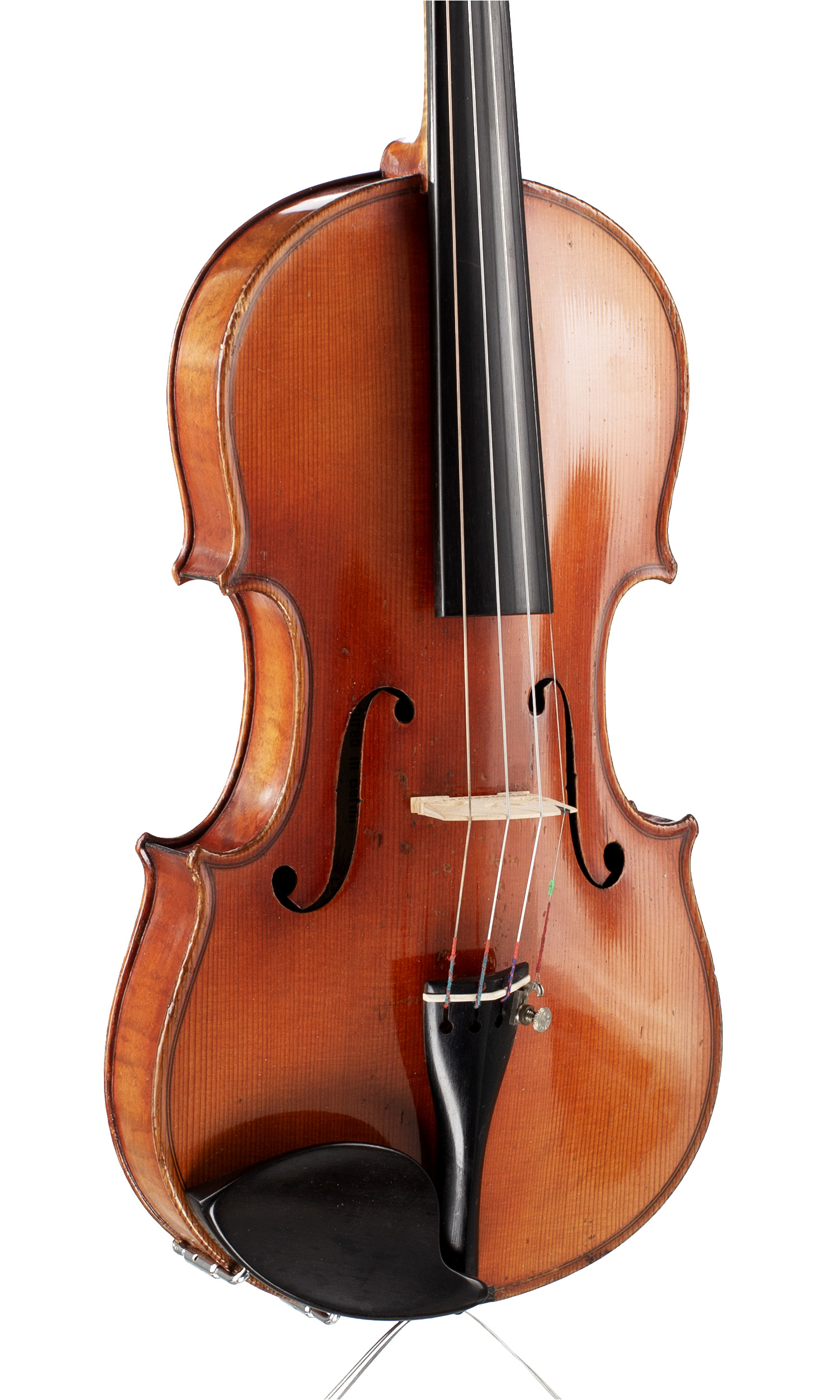 A violin by Louis Lowendahl, Berlin, circa 1910 — angled view, 30°