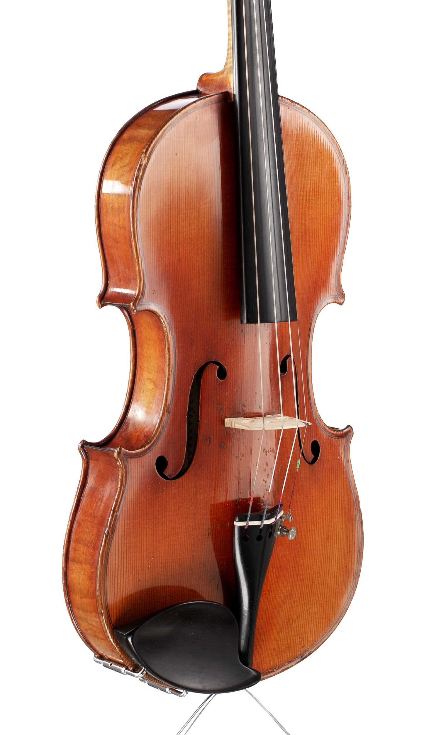 A violin by Louis Lowendahl, Berlin, circa 1910 — angled view, 40°