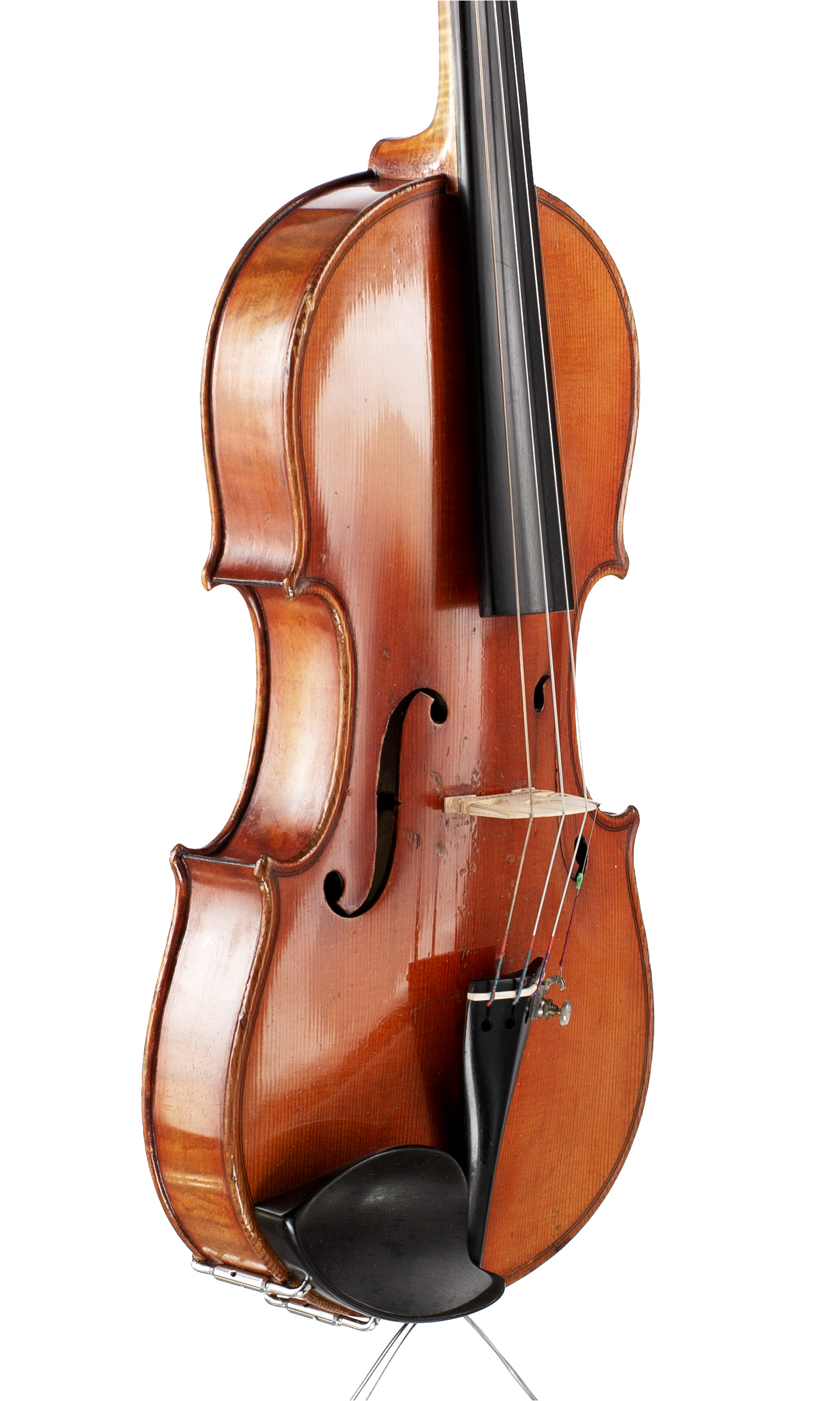 A violin by Louis Lowendahl, Berlin, circa 1910 — angled view, 50°