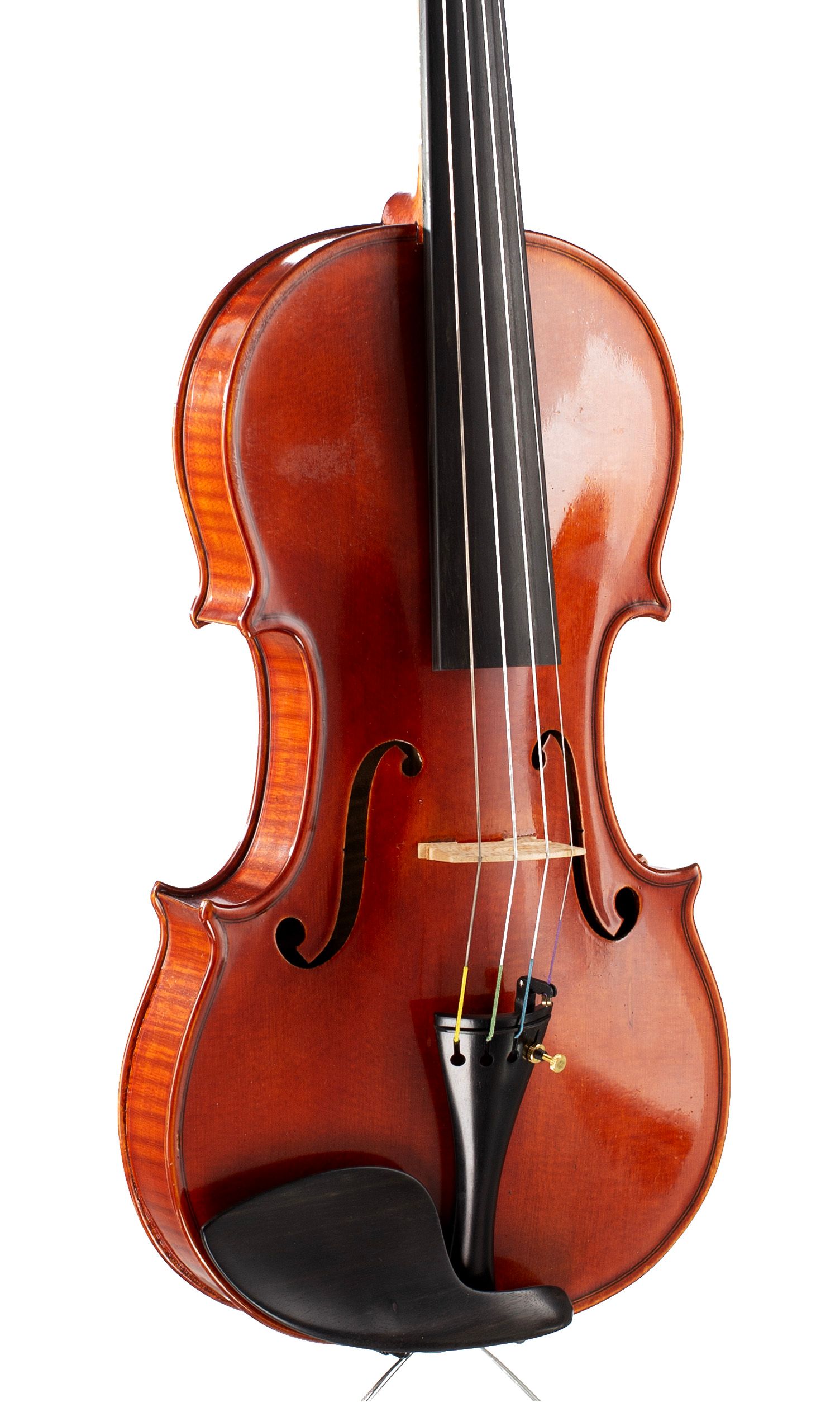 Violin by Michael Taylor, London, 1988 — angled view, 30°