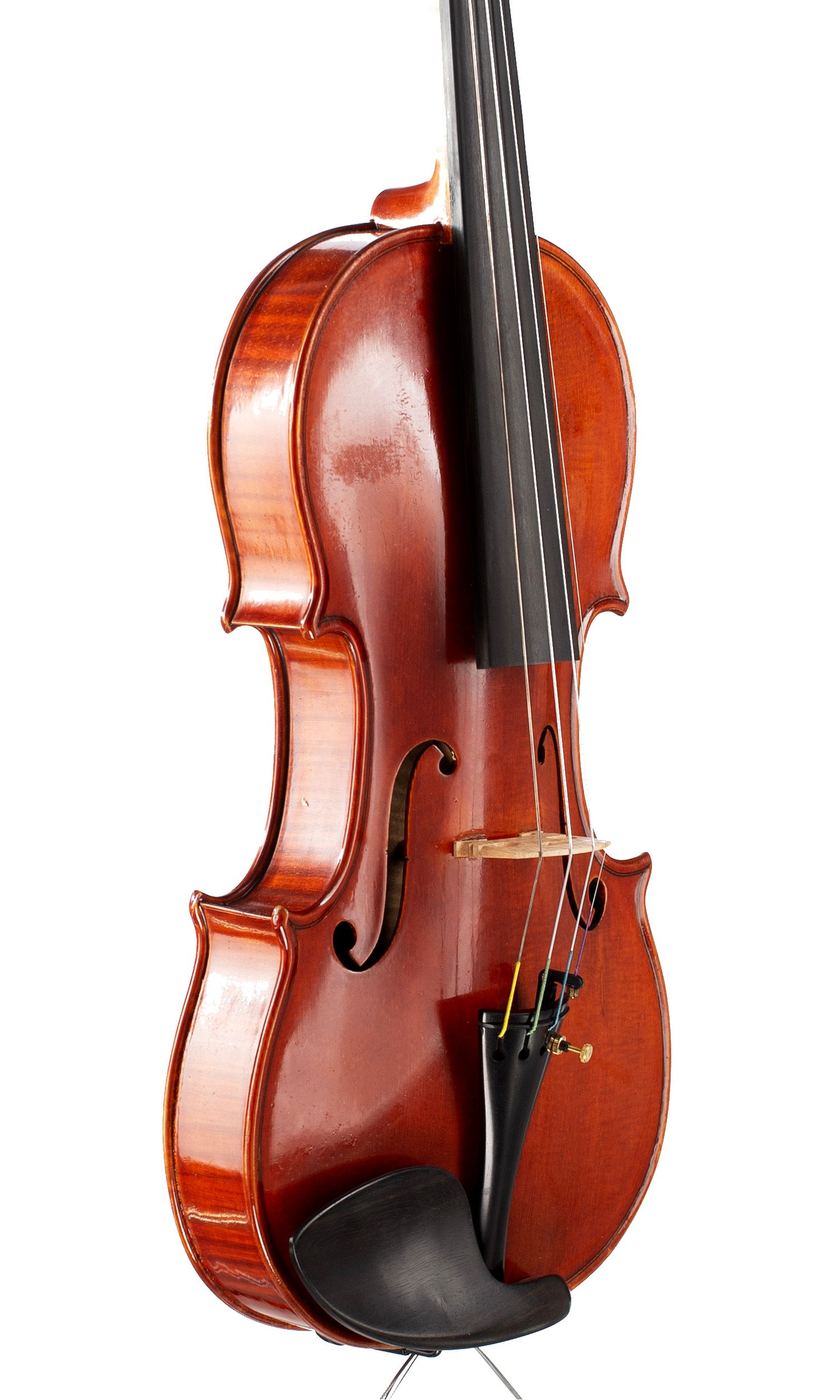 Violin by Michael Taylor, London, 1988 — angled view, 50°