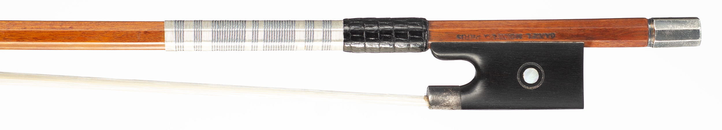 A silver-mounted violin bow by André Morizot, France, 1940 — frog