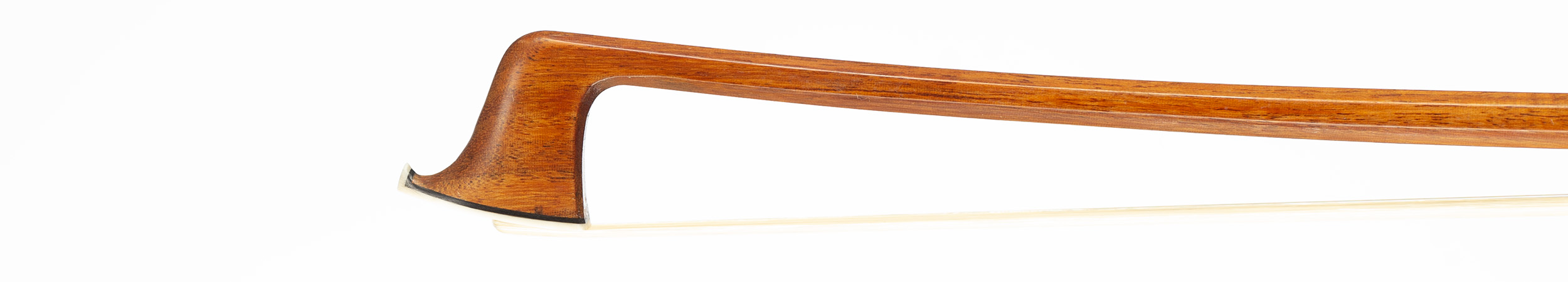 A silver-mounted violin bow by André Morizot, France, 1940 — head