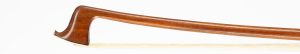 A silver-mounted violin bow by François Lotte, France, circa 1945 — head and frog