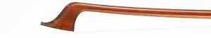 A nickel-mounted cello bow by Emile François Ouchard Père, Mirecourt, 1920 — head and frog