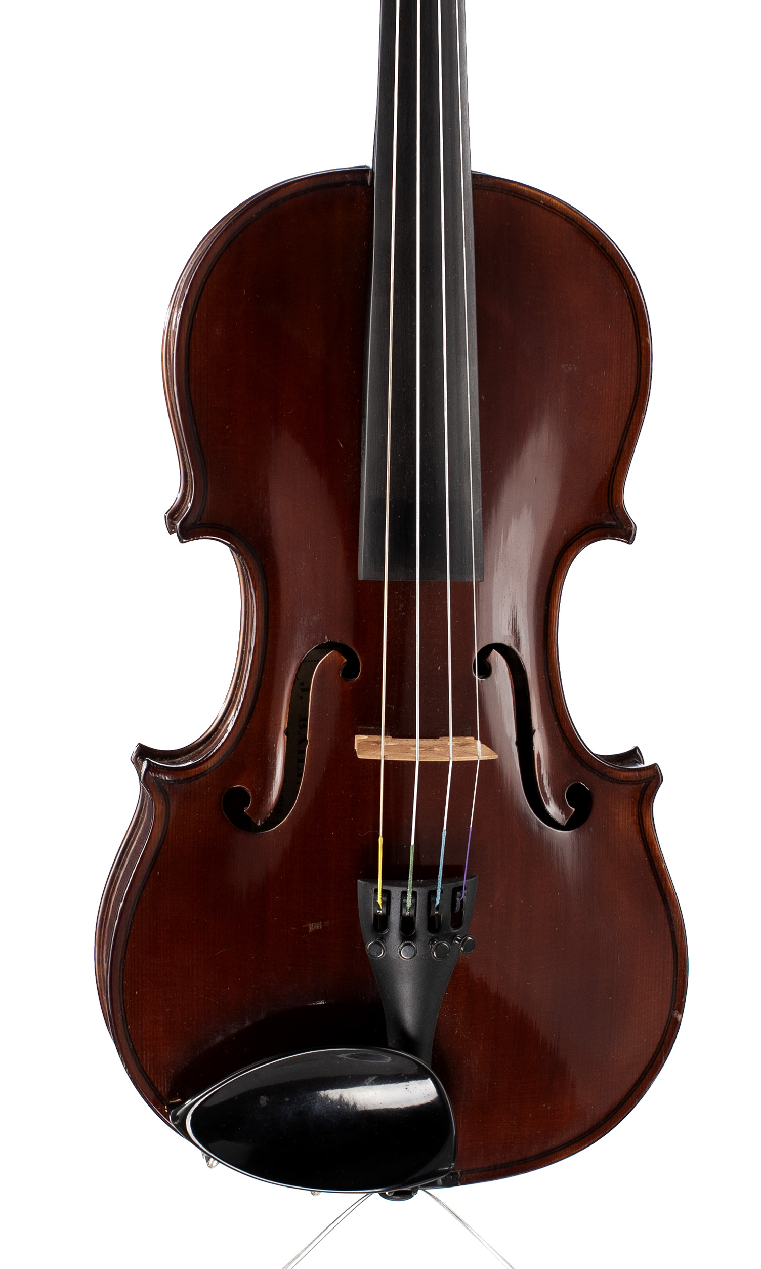 Violin by Jenny Bailly, Paris, early 20th Century — angled view, 10°