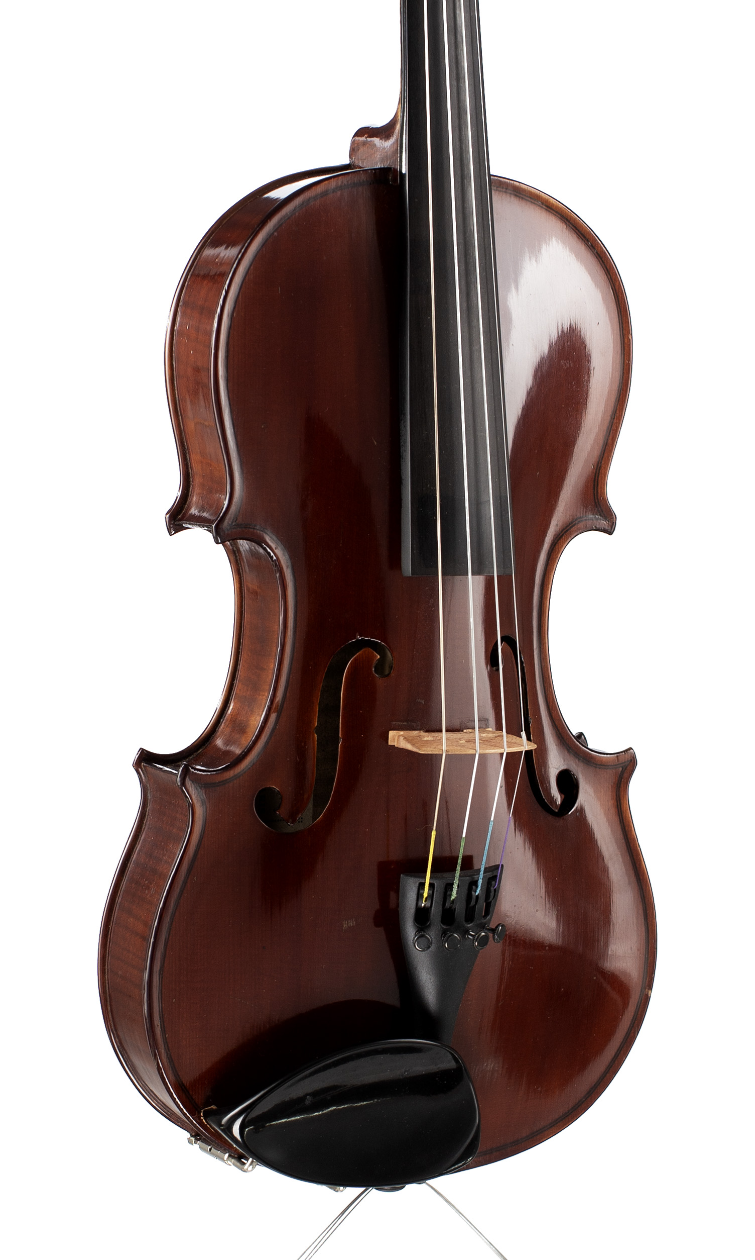 Violin by Jenny Bailly, Paris, early 20th Century — angled view, 30°