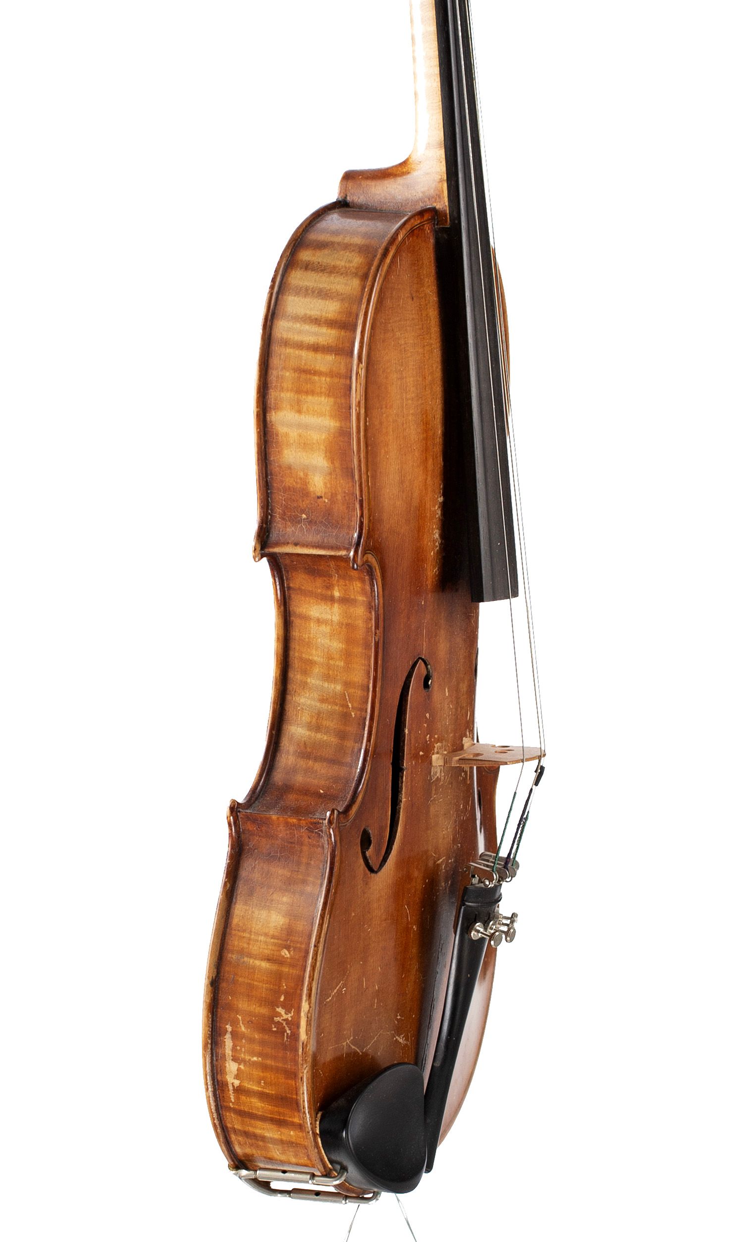 A violin by Sillem Benecke, Stockholm, 1880 — angled view, 70°
