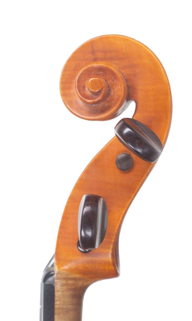 Viola by L. A. Perry, Wolverhampton, 1974 — scroll