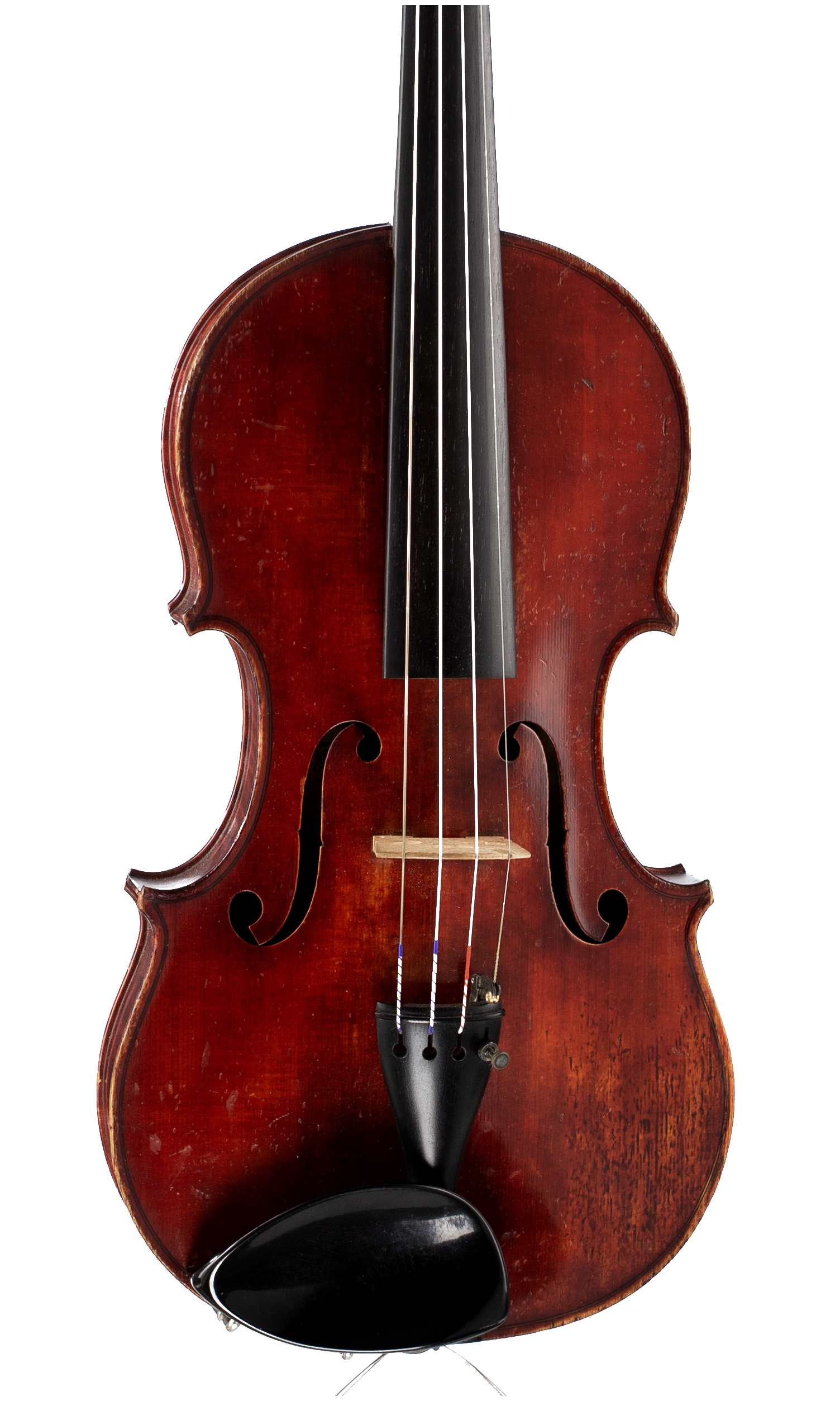 A violin by Jeffrey J. Gilbert, Peterborough, 1901 — angled view, 10°