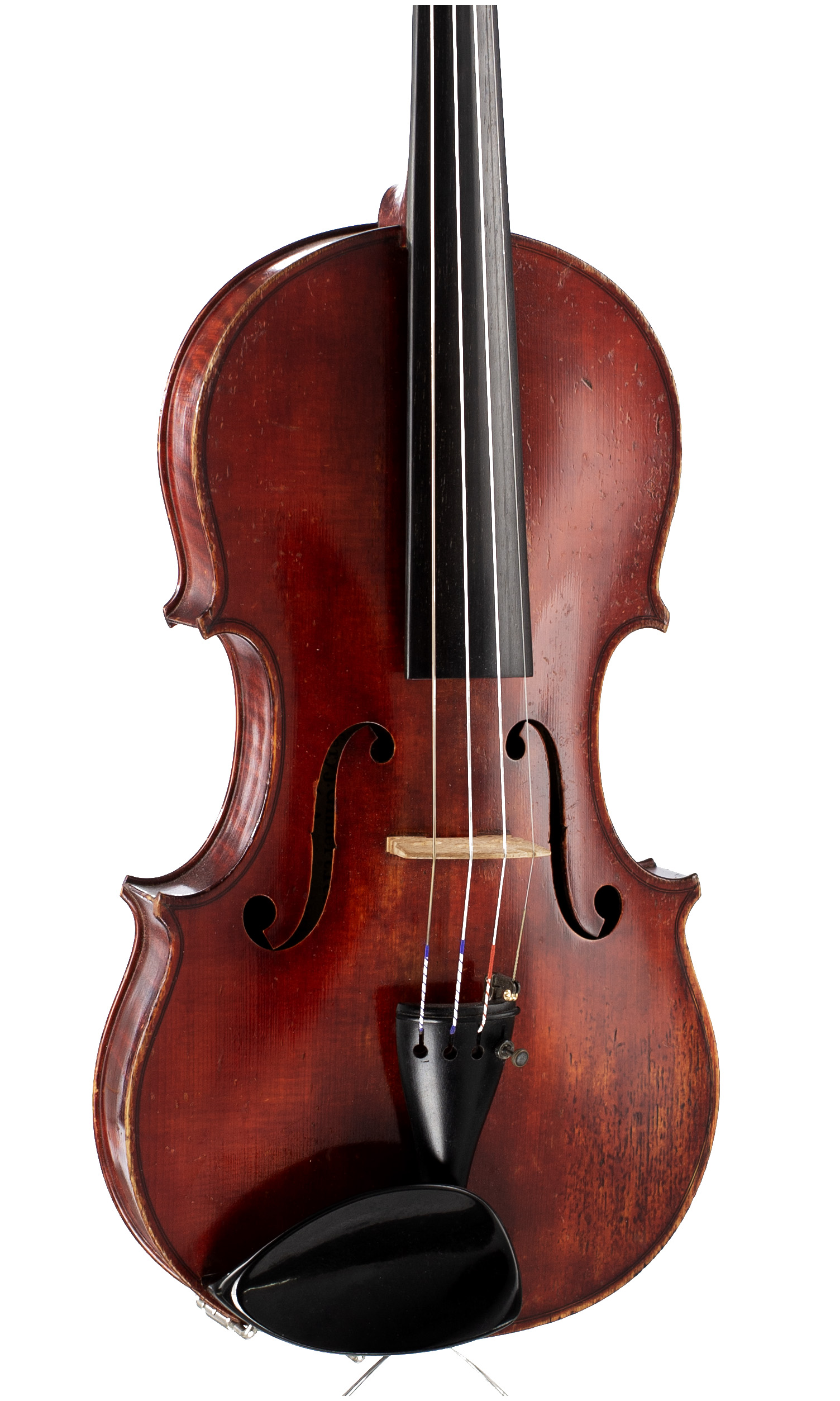 A violin by Jeffrey J. Gilbert, Peterborough, 1901 — angled view, 20°
