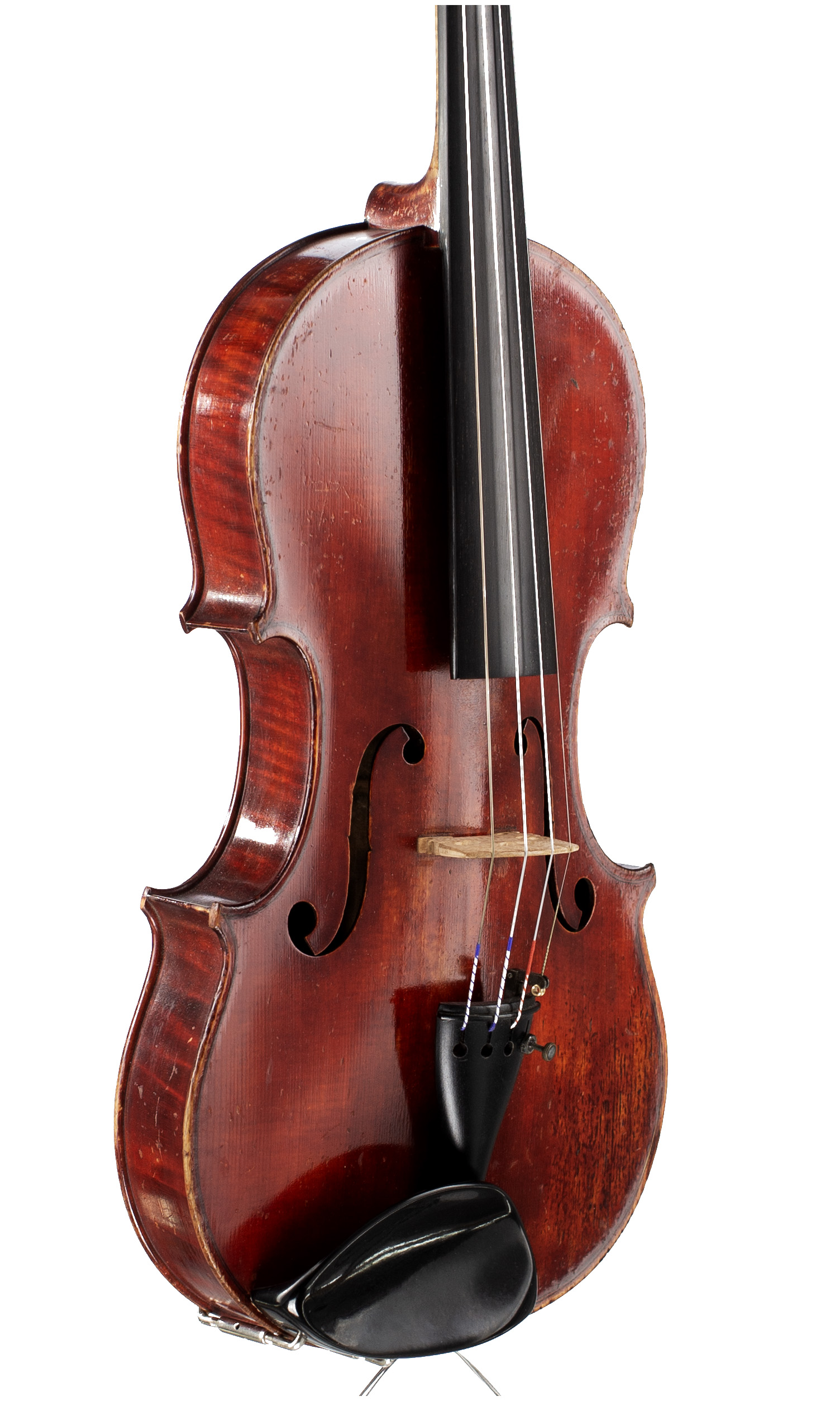 A violin by Jeffrey J. Gilbert, Peterborough, 1901 — angled view, 40°