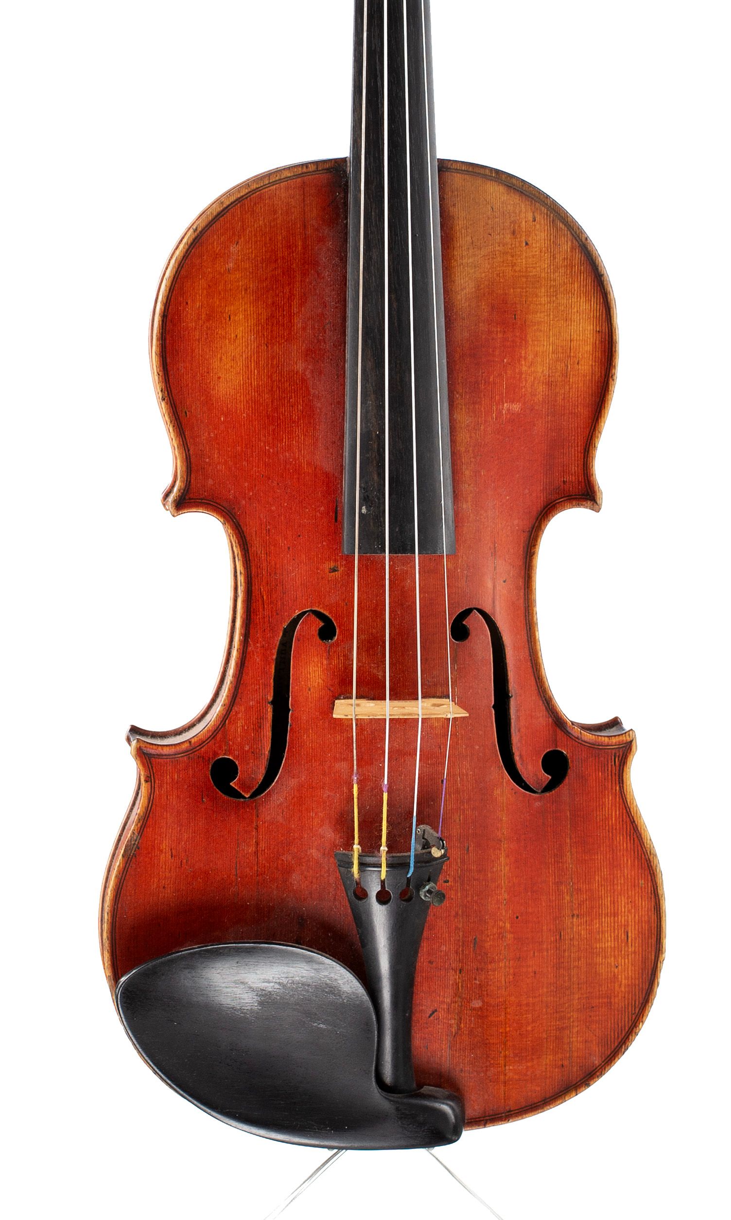 Violin, made for the Workshop of Jean Baptiste Vuillaume, Bordeaux, 1848 — angled view, 10°