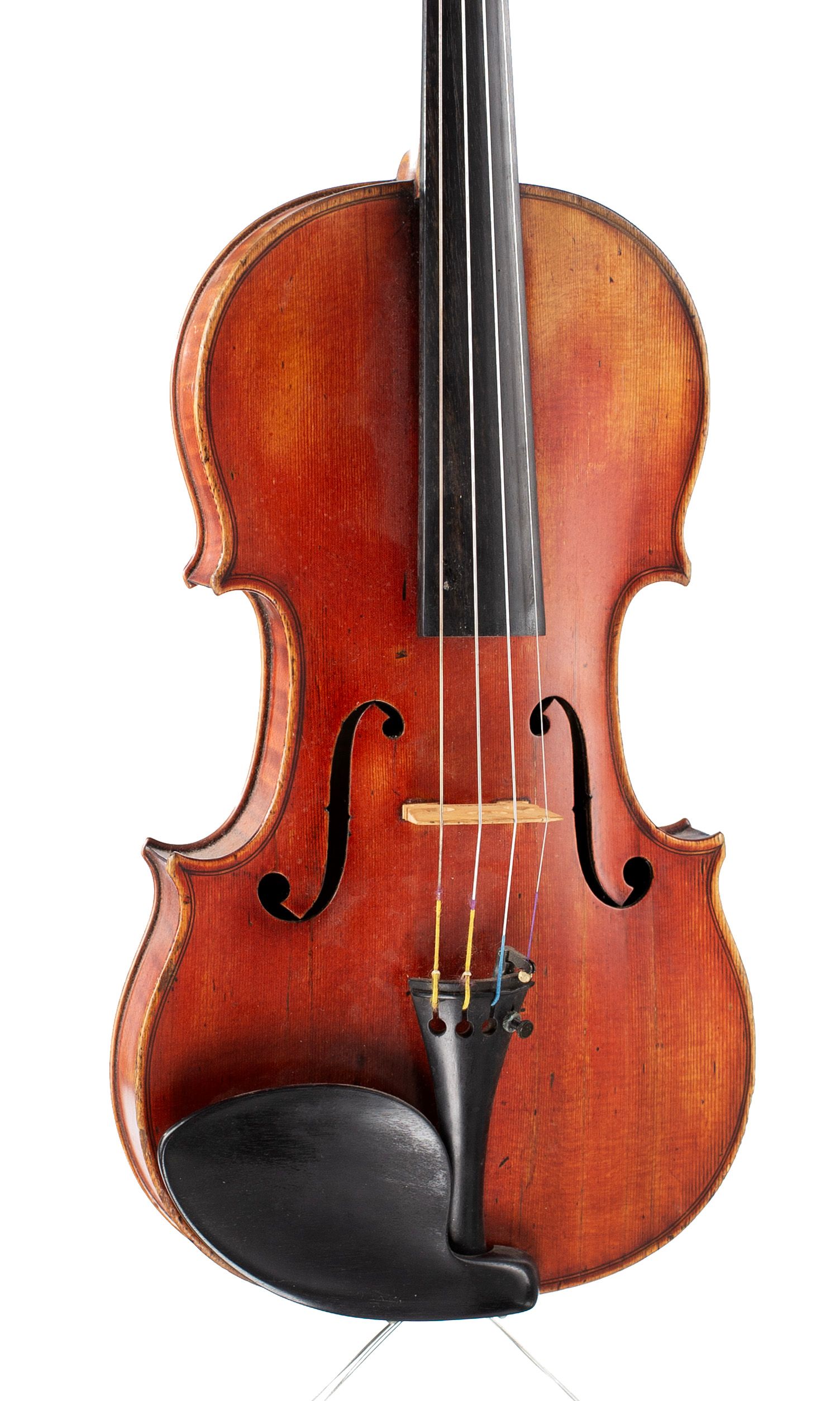 Violin, made for the Workshop of Jean Baptiste Vuillaume, Bordeaux, 1848 — angled view, 20°