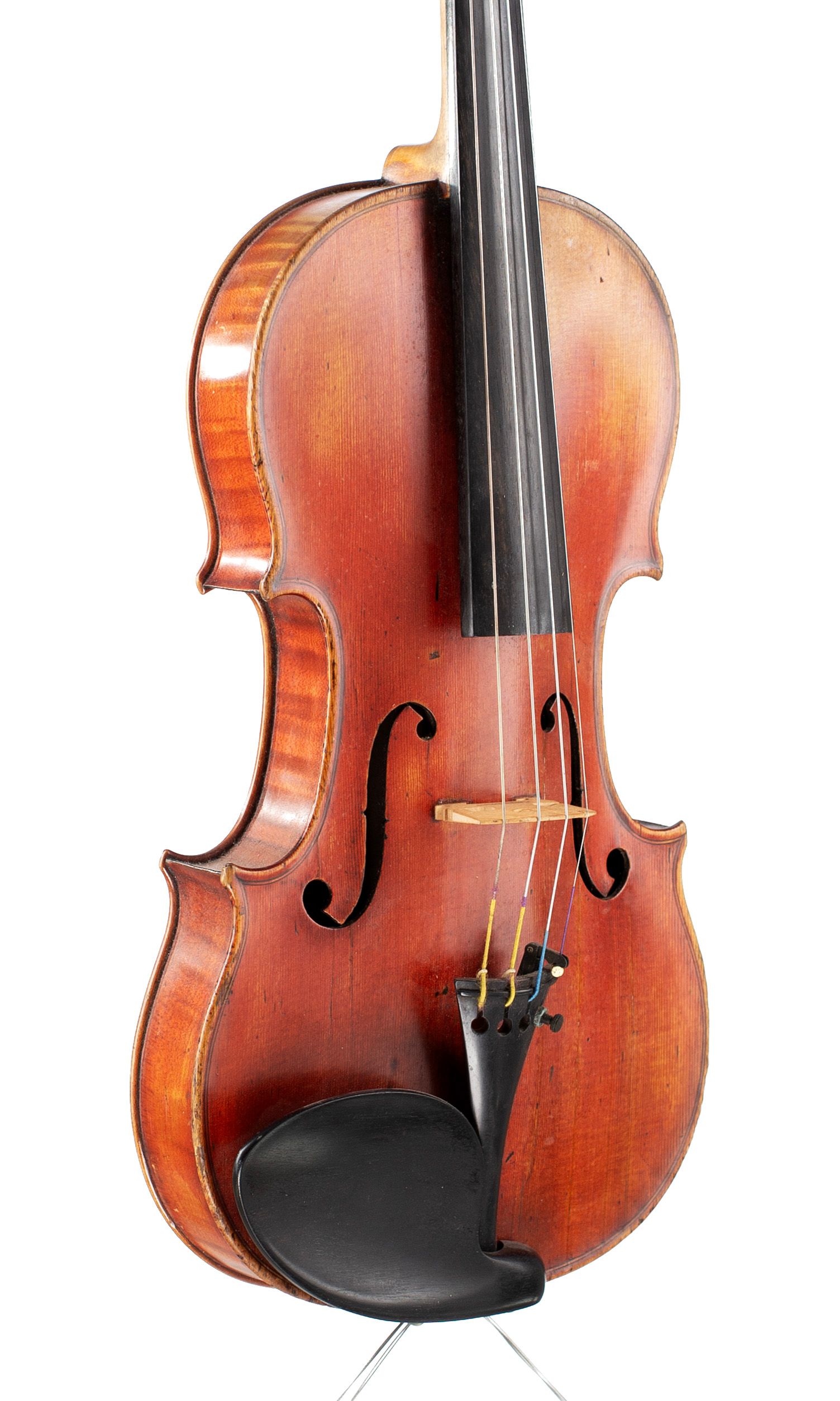 Violin, made for the Workshop of Jean Baptiste Vuillaume, Bordeaux, 1848 — angled view, 40°