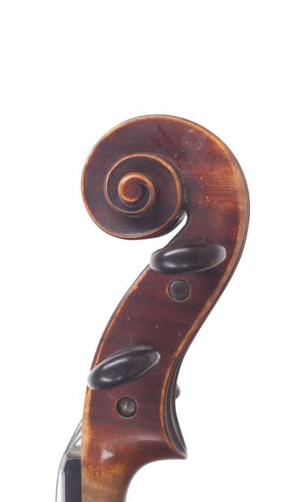 Violin by Frederick William Chanot, London, 1895 — scroll