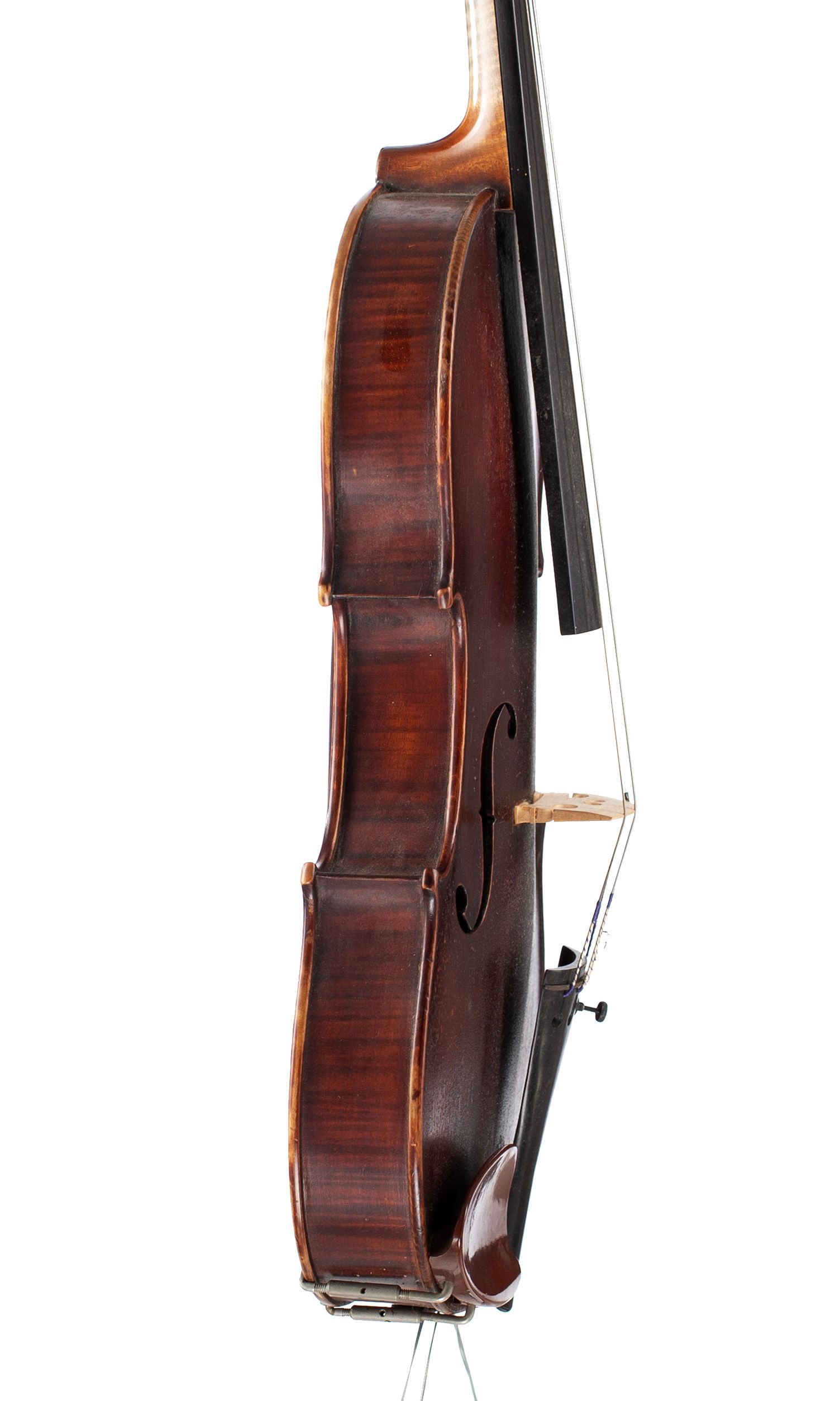 Violin by Frederick William Chanot, London, 1895 — angled view, 80°
