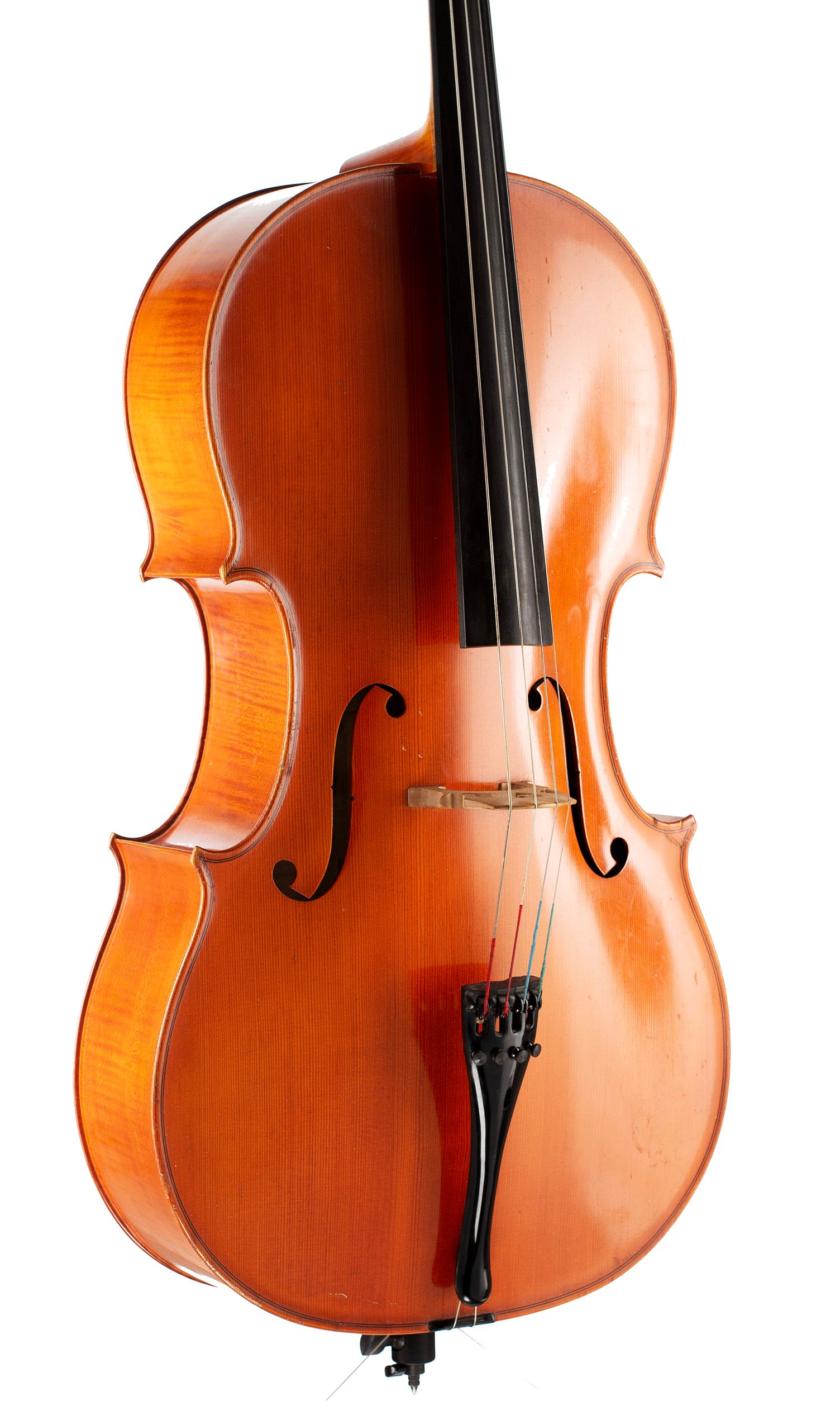 Cello, Workshop of Ernst Heinrich Roth, Bubenreuth, 1978 — angled view, 30°