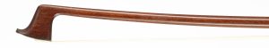 A silver-mounted violin bow by John Clutterbuck, London, 1982 — head and frog