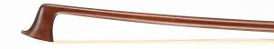 A silver-mounted violin bow by Charles Peccatte, Paris, circa 1865 — head and frog