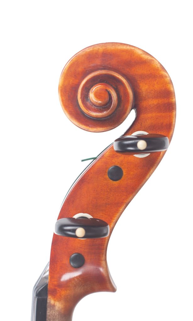 Viola by Renato Superti, Cremona, 2015 — scroll