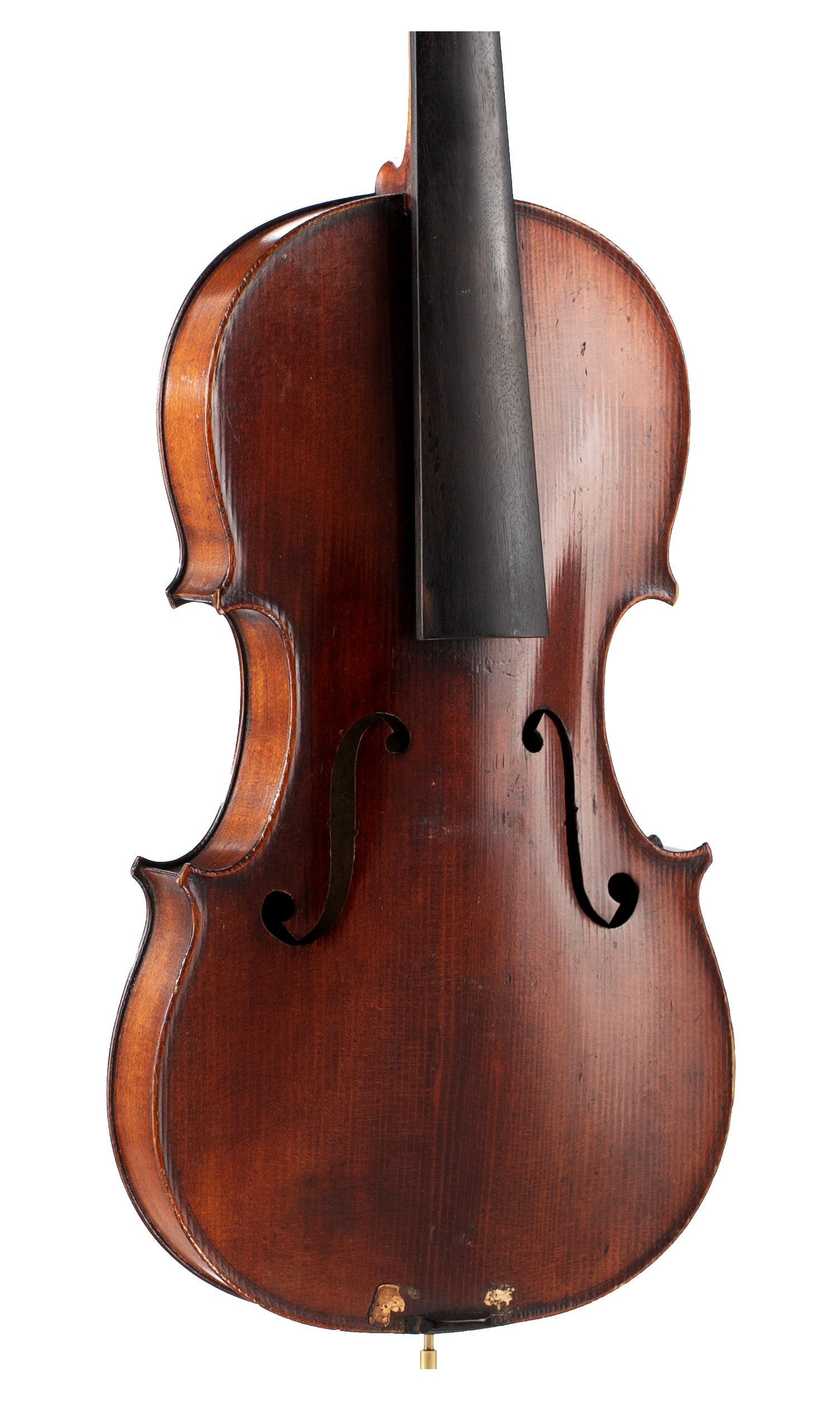 Violin, Workshop of Jérôme Thibouville-Lamy, Mirecourt, circa 1920 — angled view, 30°