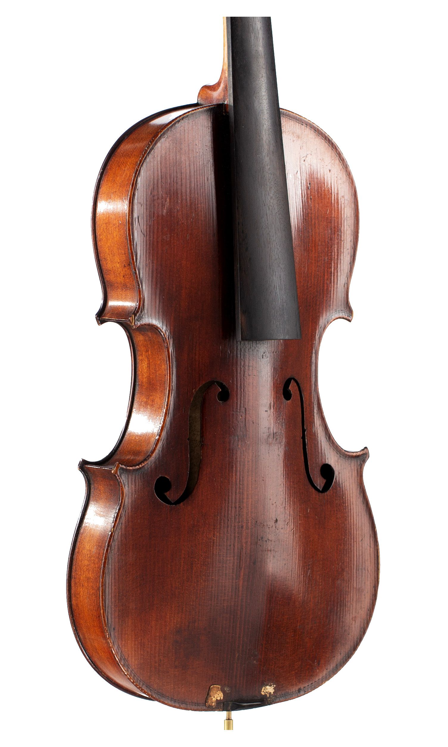 Violin, Workshop of Jérôme Thibouville-Lamy, Mirecourt, circa 1920 — angled view, 40°