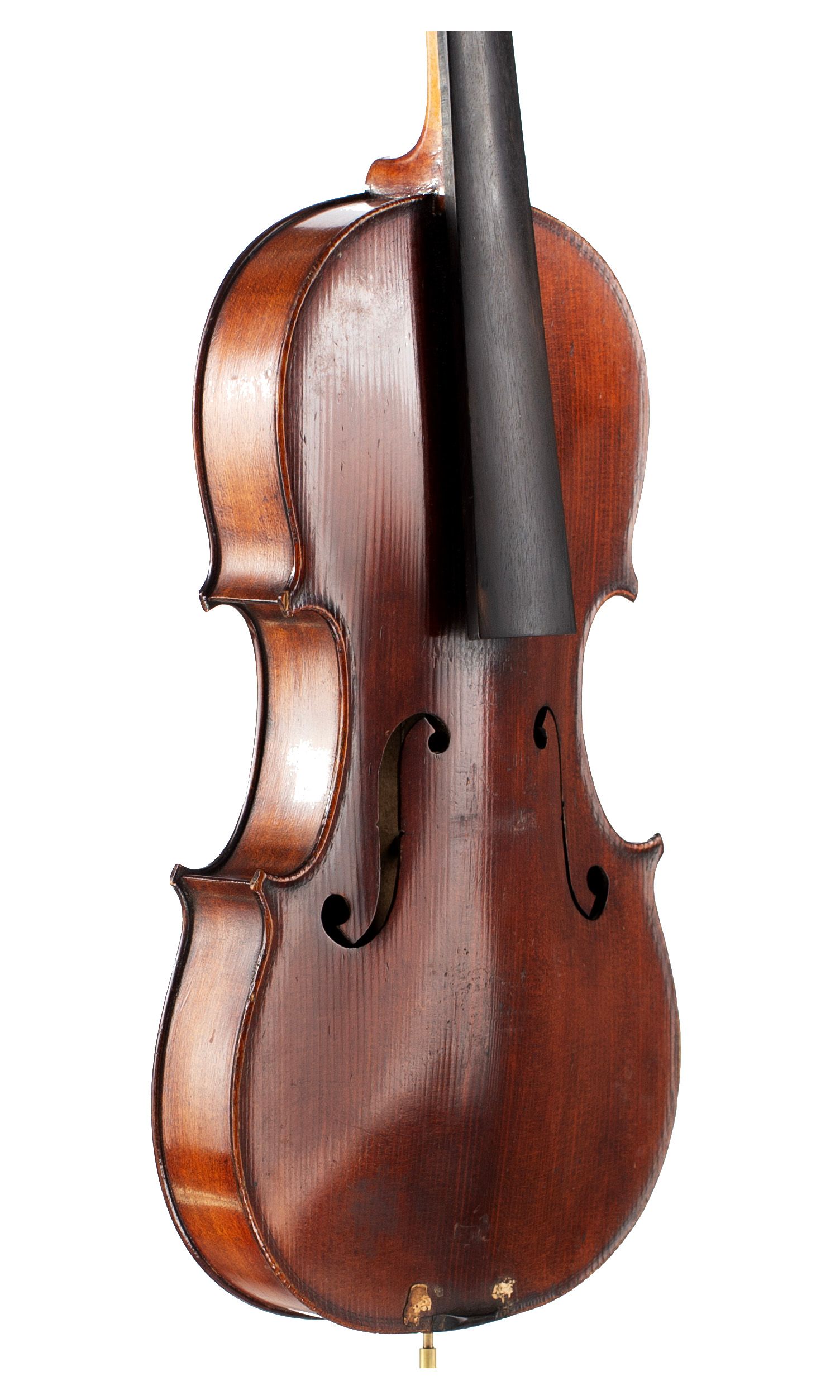Violin, Workshop of Jérôme Thibouville-Lamy, Mirecourt, circa 1920 — angled view, 50°