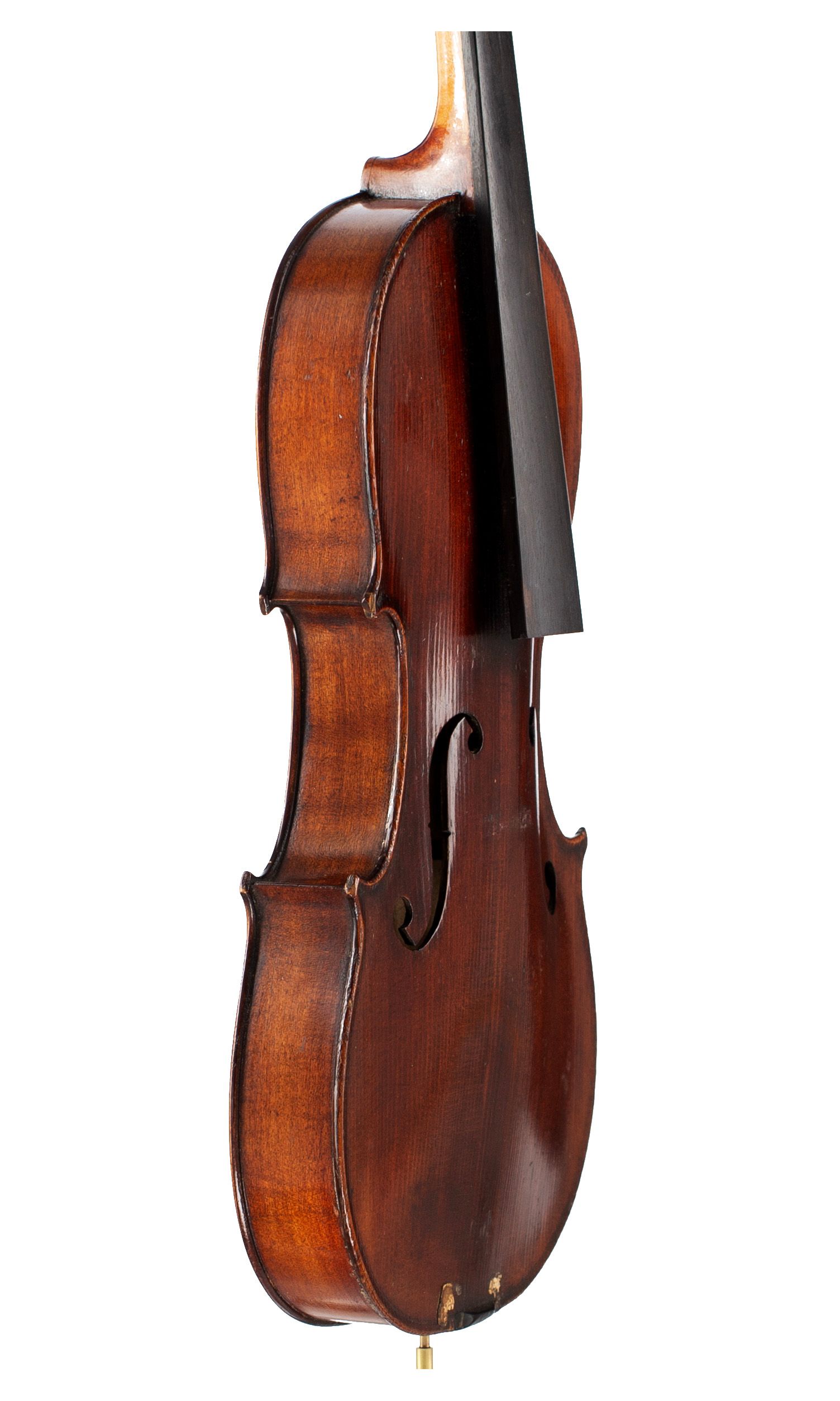 Violin, Workshop of Jérôme Thibouville-Lamy, Mirecourt, circa 1920 — angled view, 70°