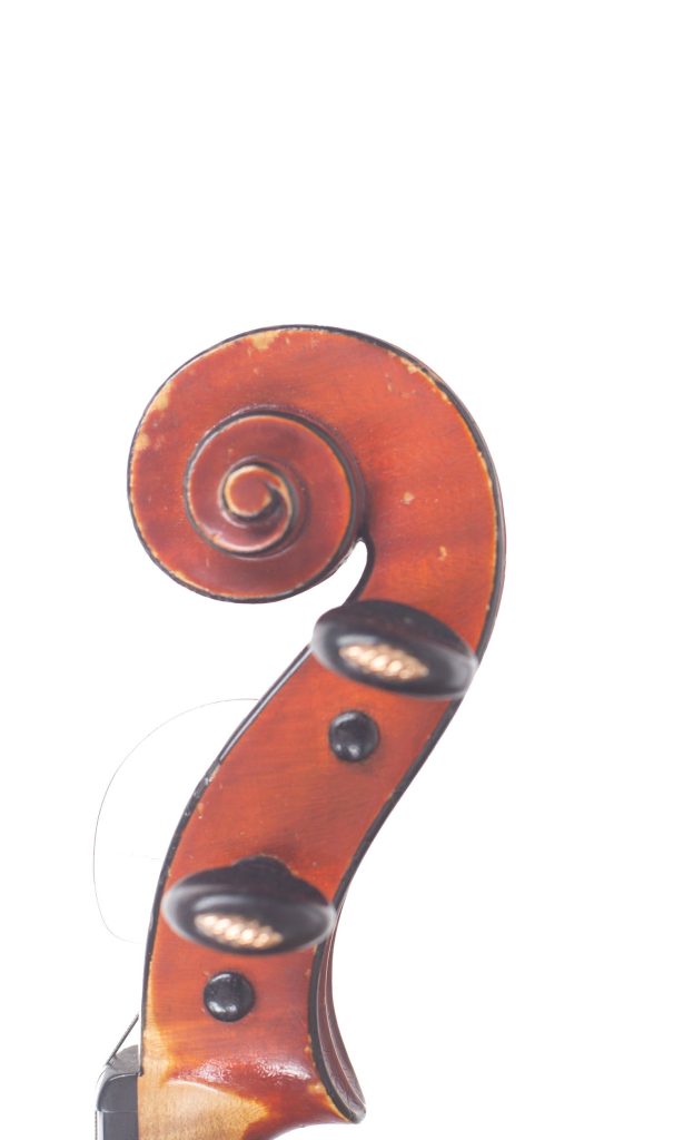 Violin by Paul Blanchard, Lyon, 1887 — scroll