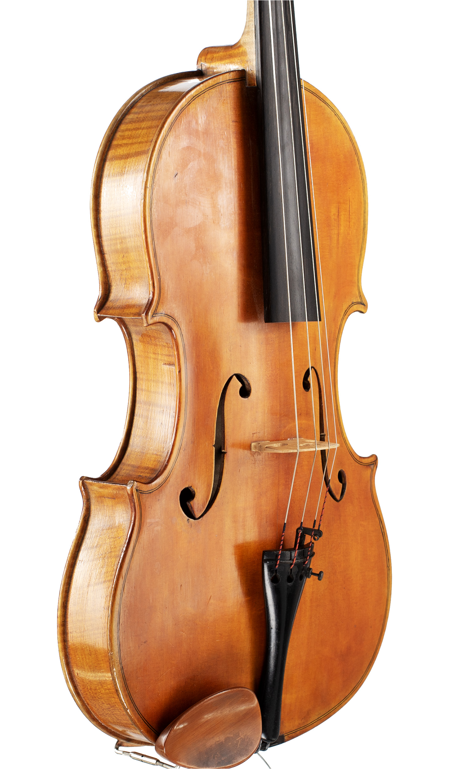 A viola by Alexander Youngson, Glasgow, 1960 — angled view, 50°