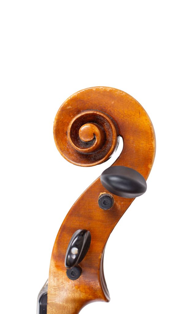 Violin by Giuseppe Pedrazzini, Milan, 1937 — scroll