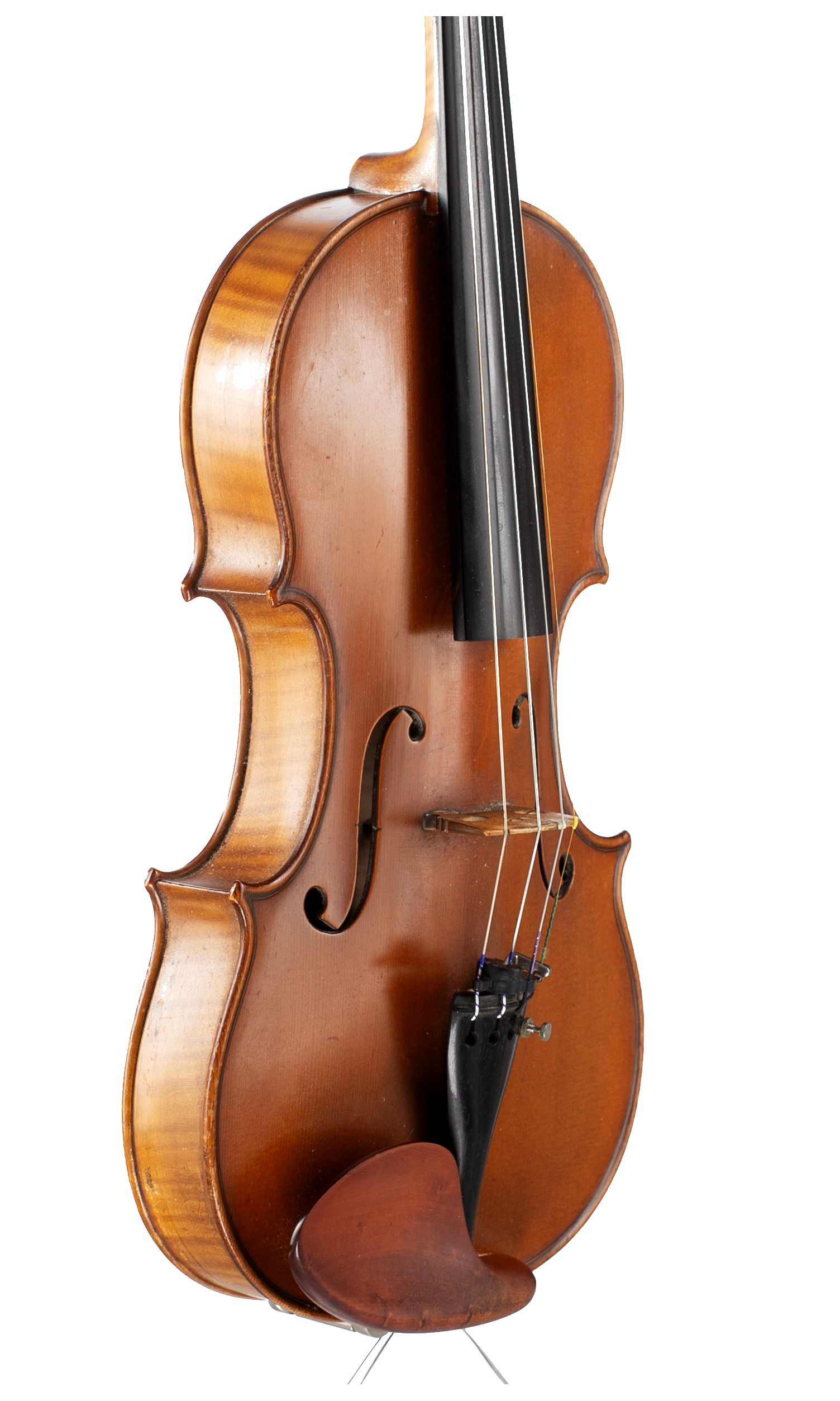 Violin by Giuseppe Pedrazzini, Milan, 1937 — angled view, 50°