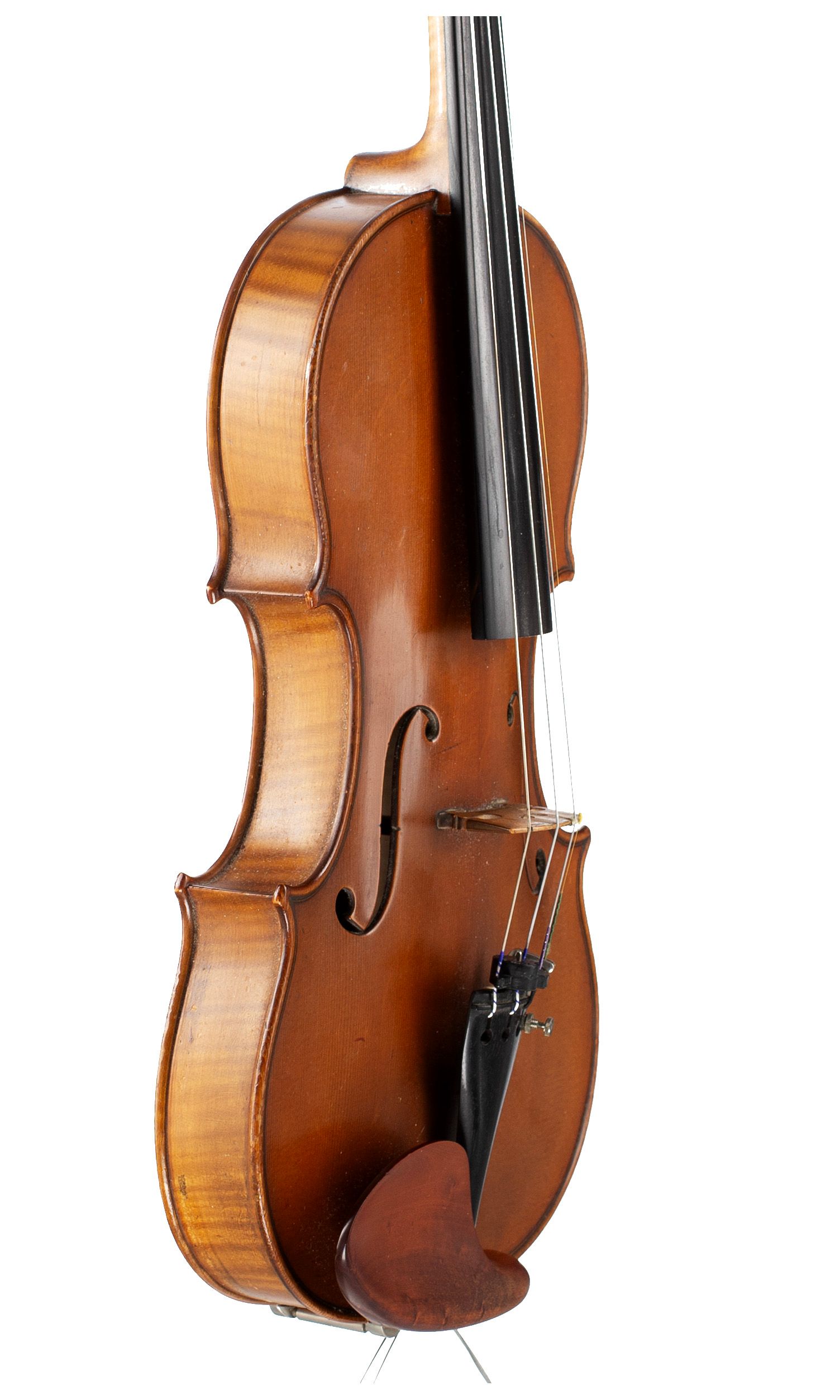 Violin by Giuseppe Pedrazzini, Milan, 1937 — angled view, 60°