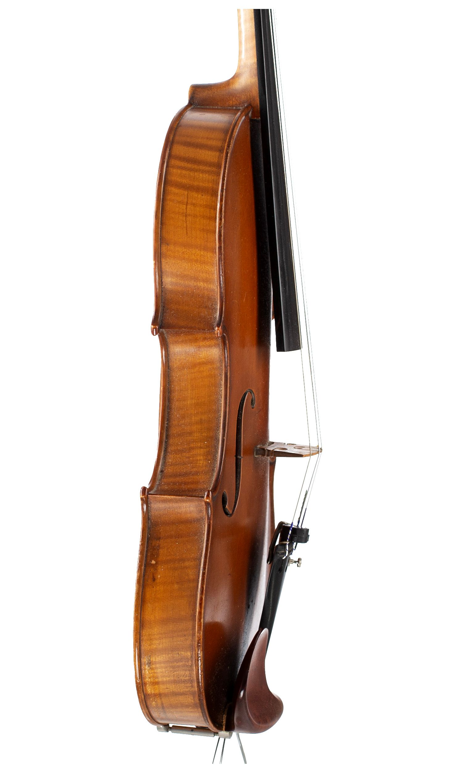 Violin by Giuseppe Pedrazzini, Milan, 1937 — angled view, 80°